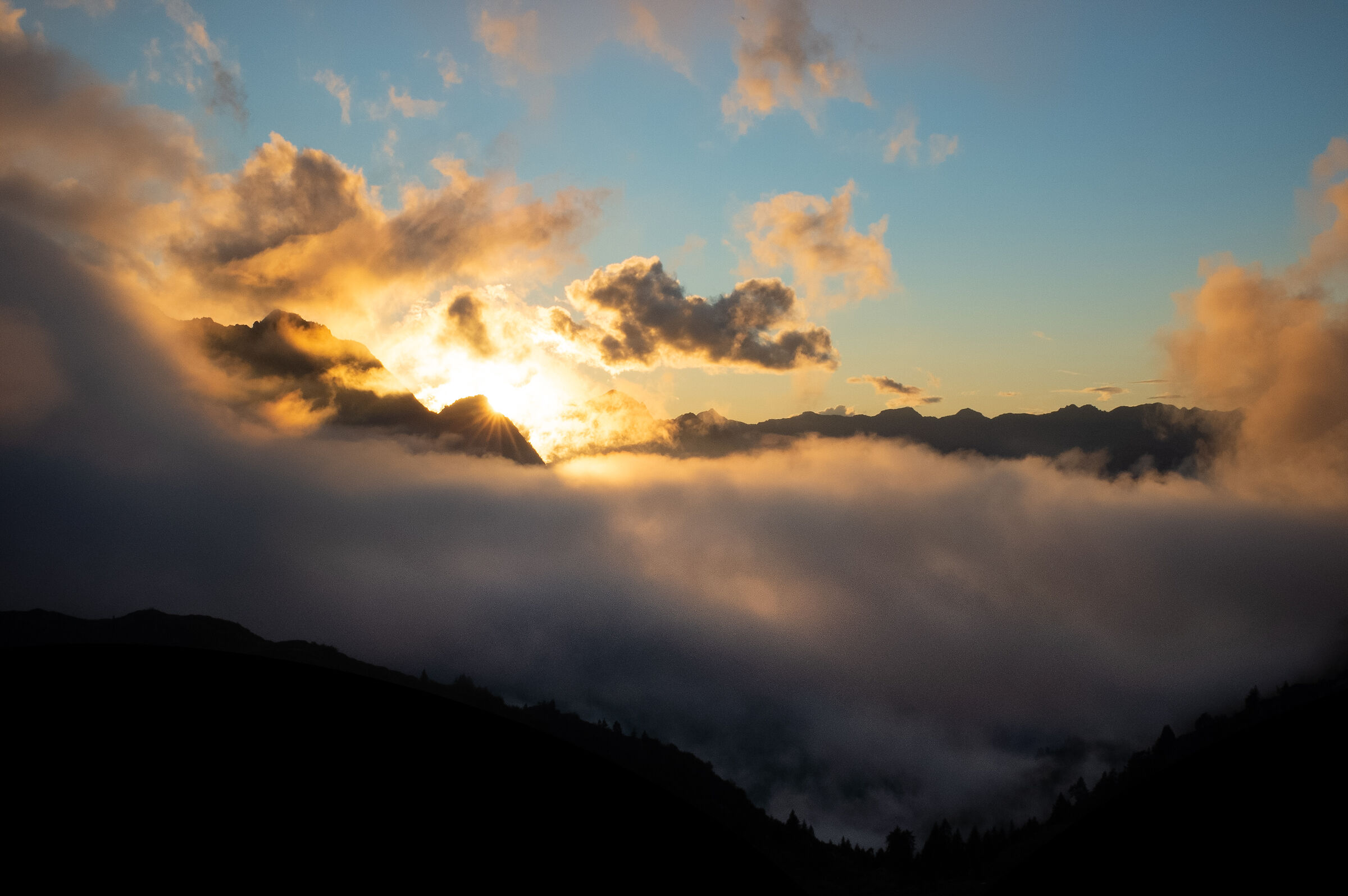 Tramonto dal rifugio Gheza