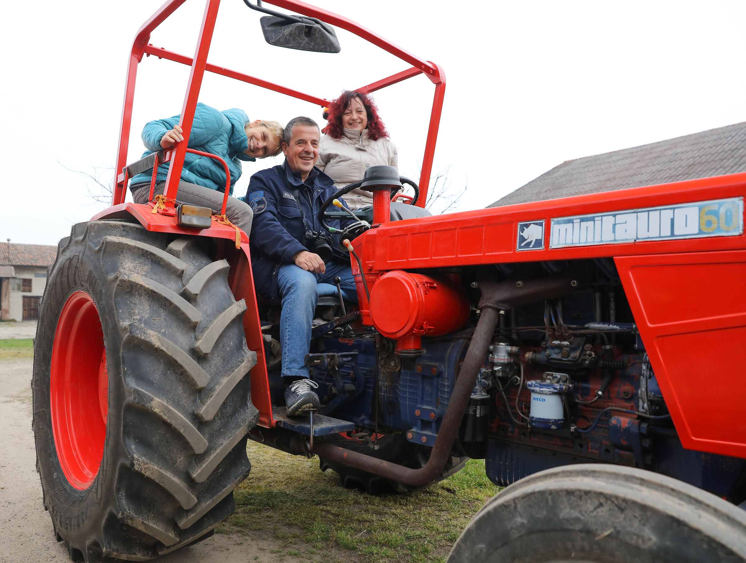 Sul trattore del presidente