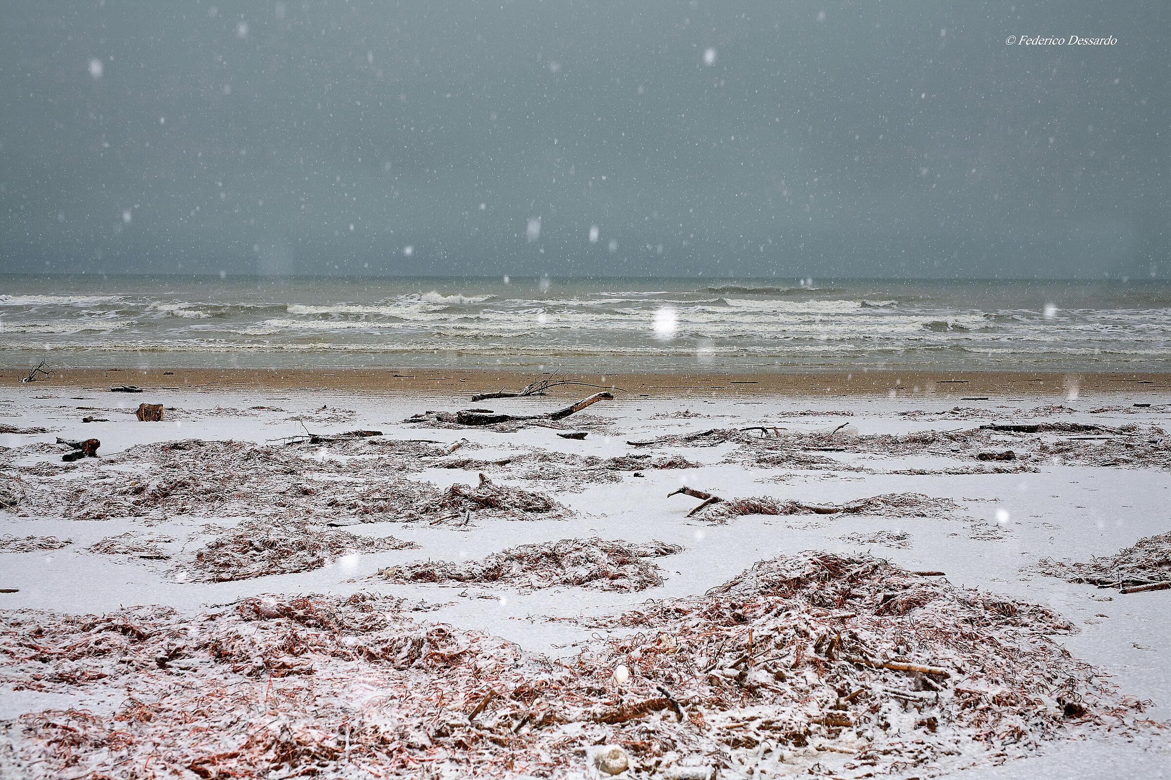 Neve sul mare Adriatico-Vasto Abruzzo