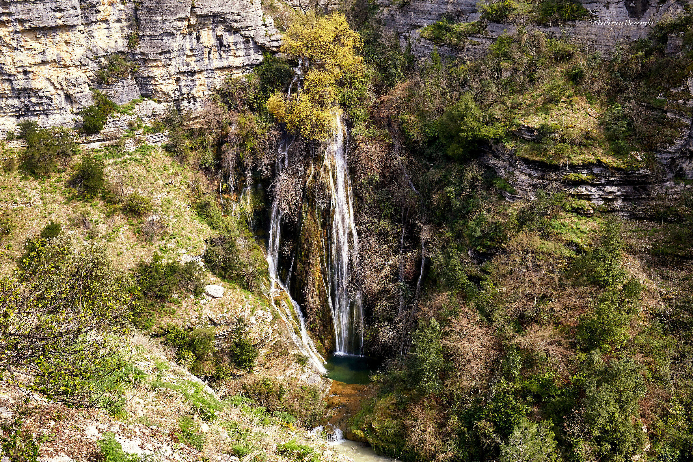 La cascata della cisterna di Bolognano