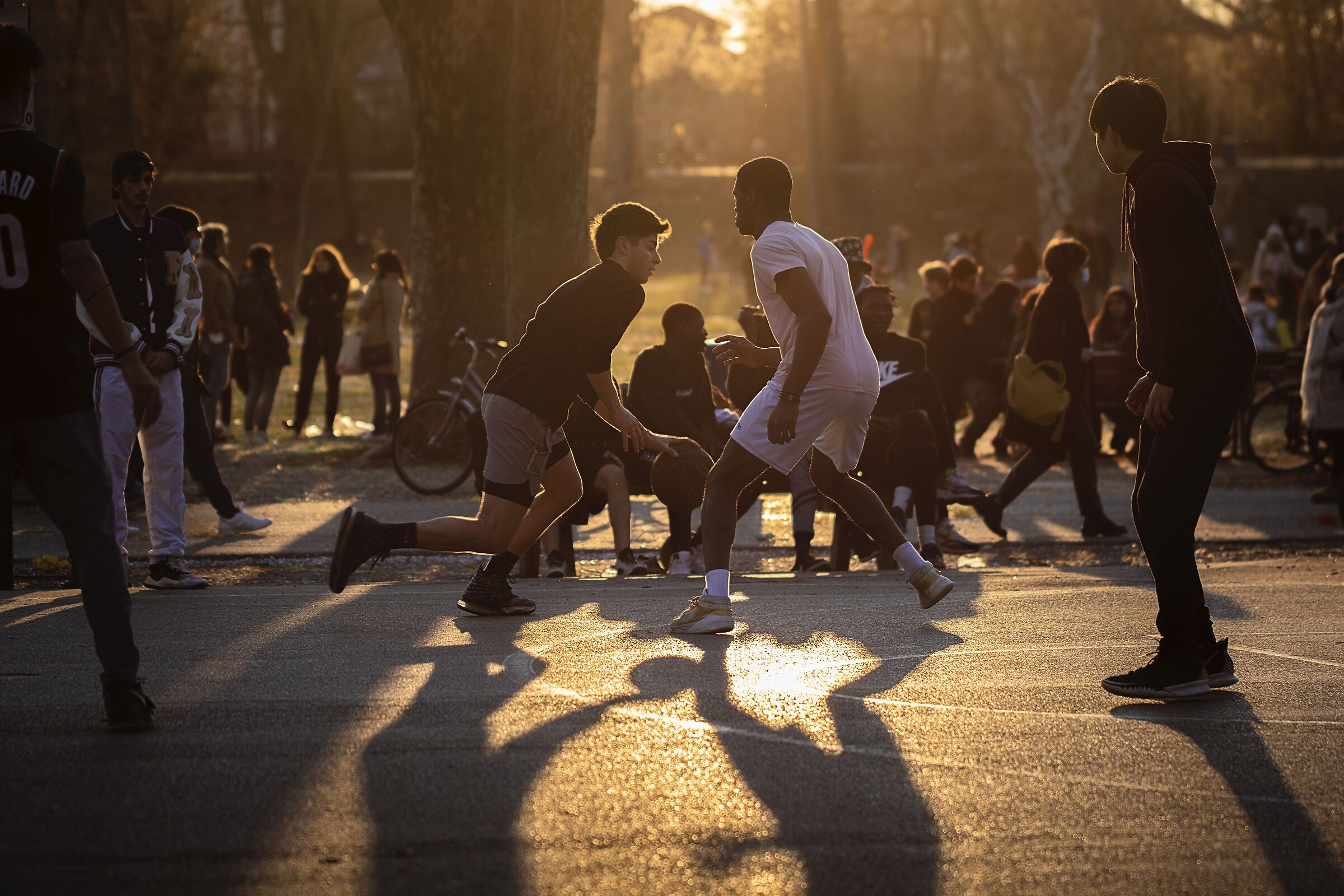 Competition at sunset