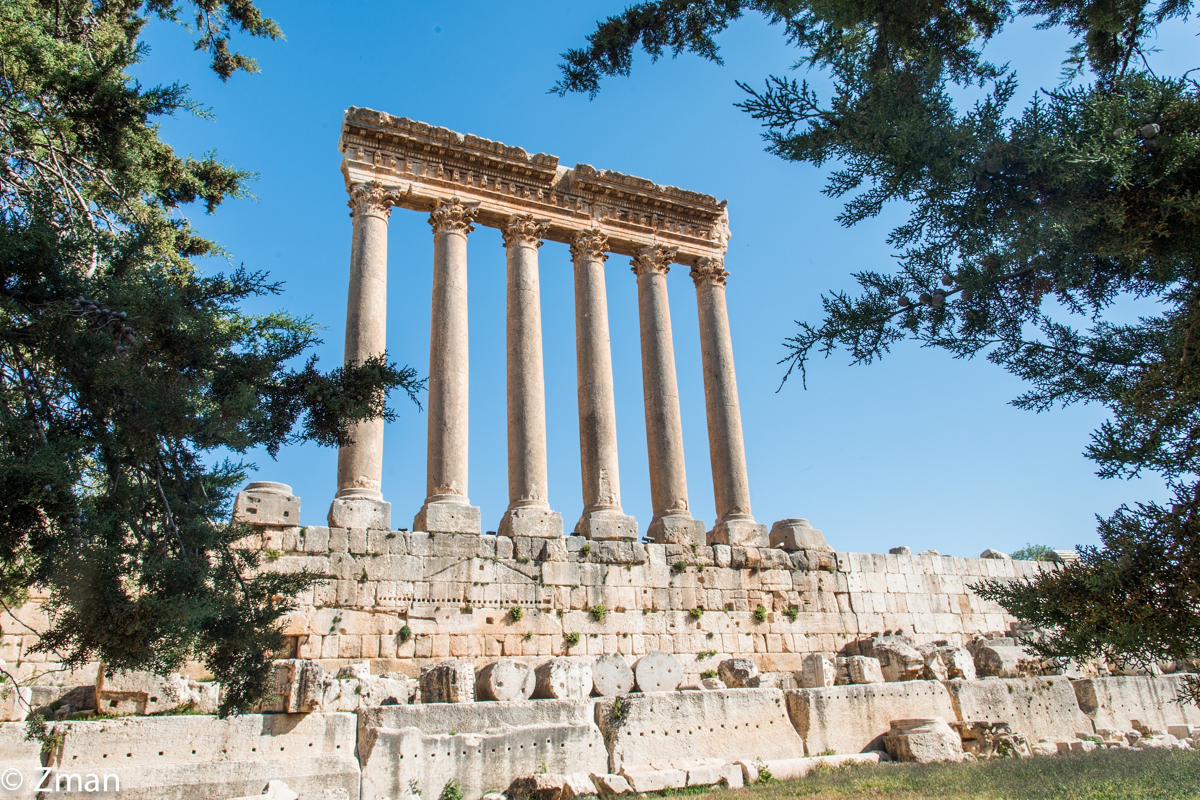 Columns of Jupiter Temple Remains ,Baalbak