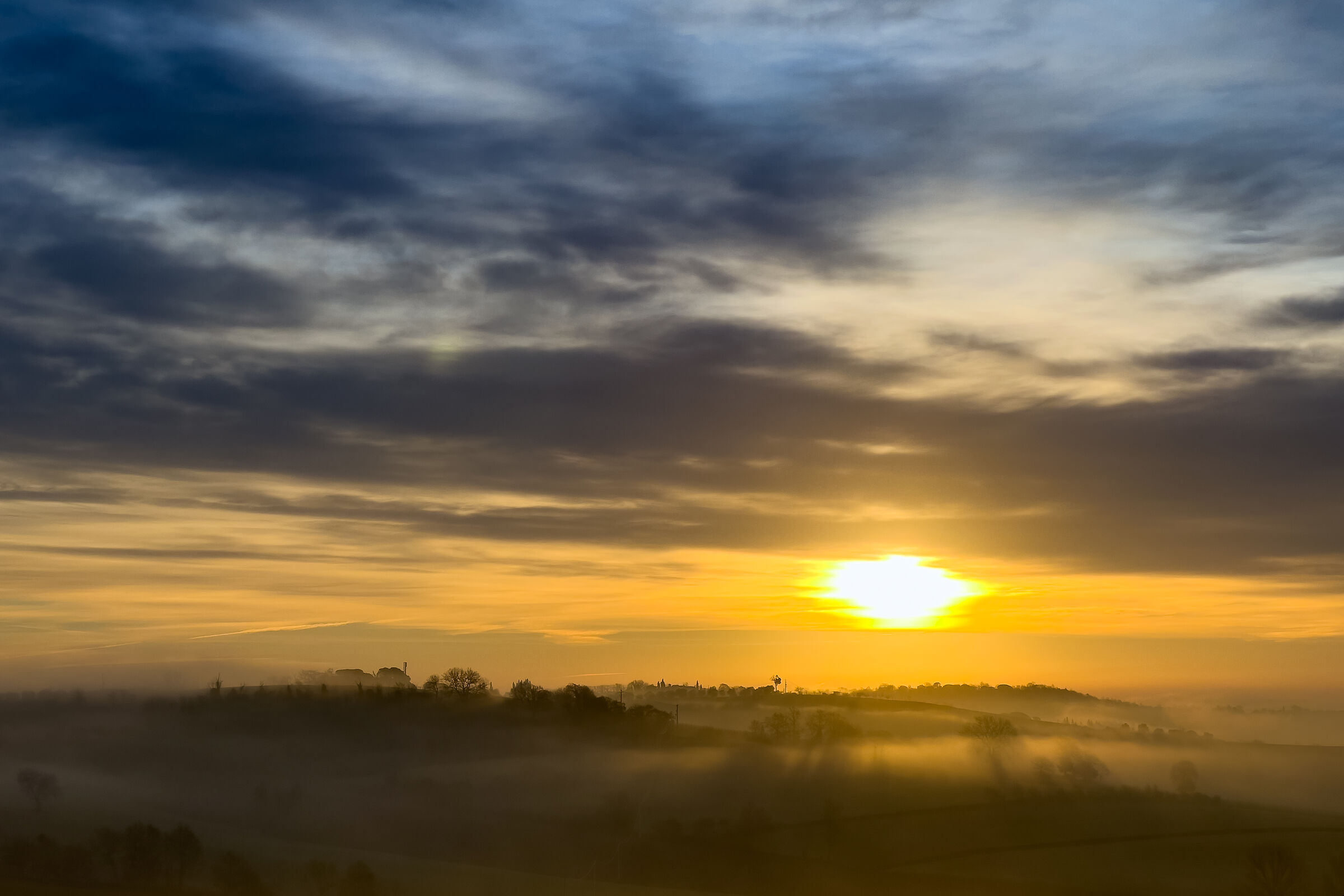 Winter sunrise in Tuscany