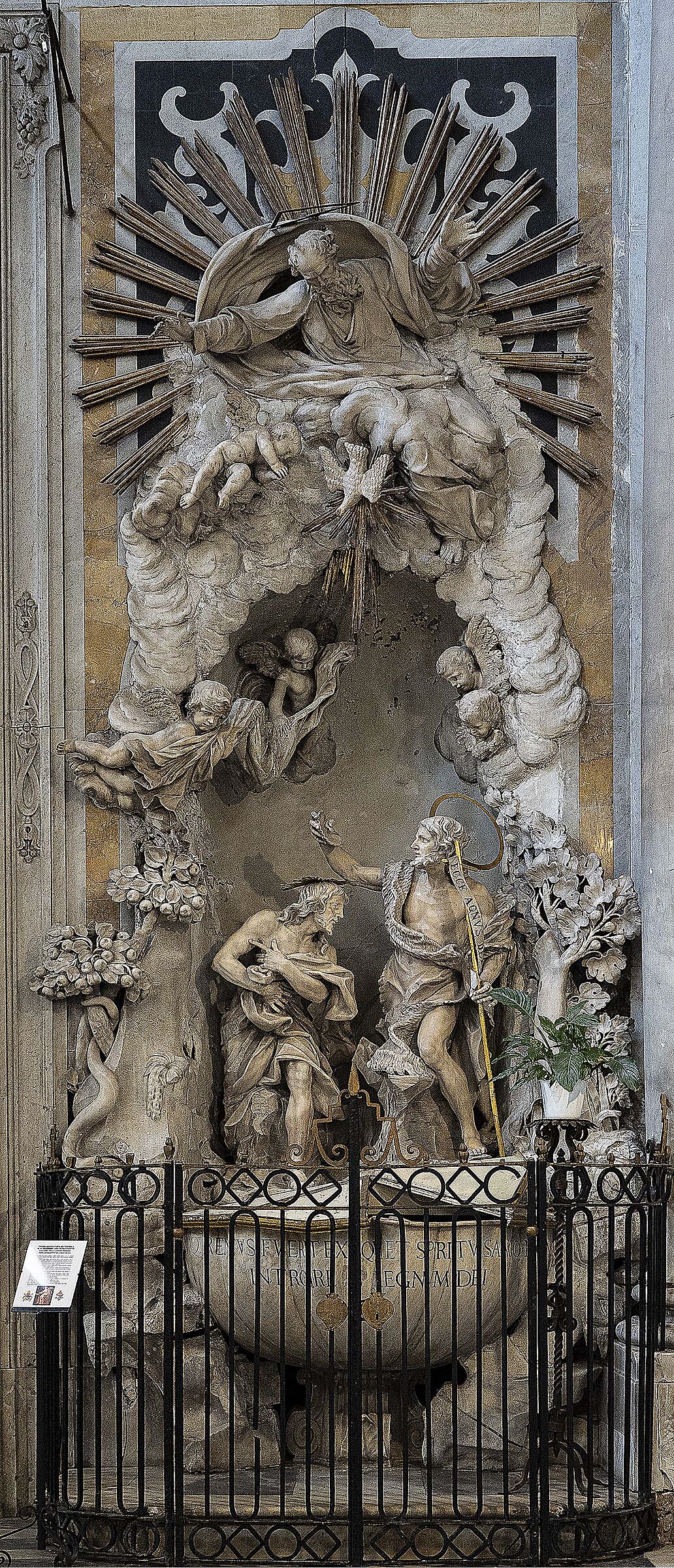 Genoa - Chiesa delle Vigne - Baptismal font