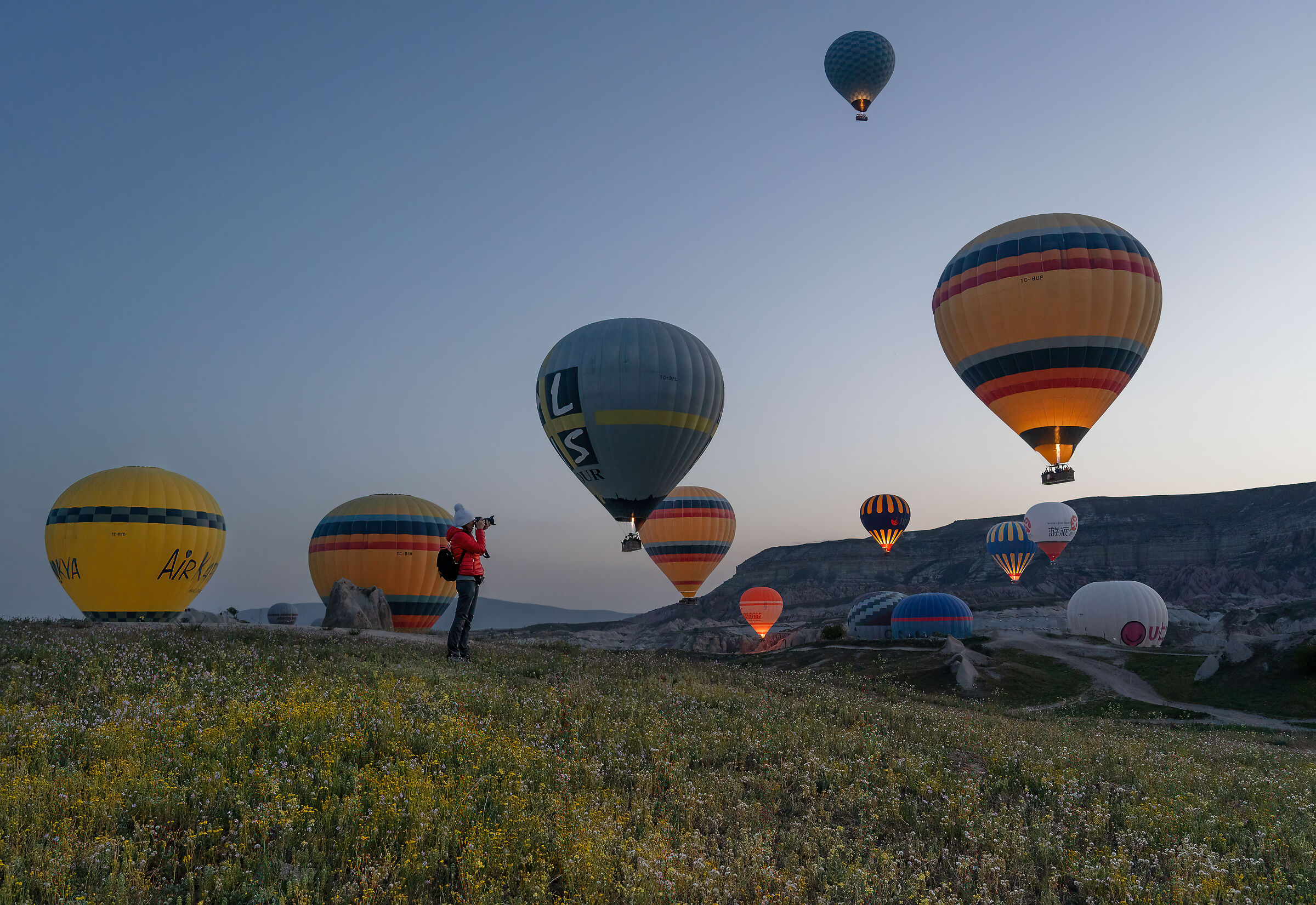 The hot air balloons of Cappadocia