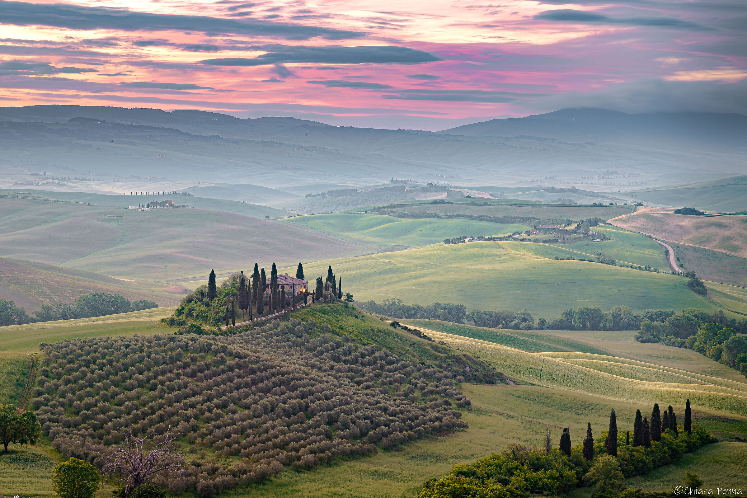 Alba al podere Belvedere