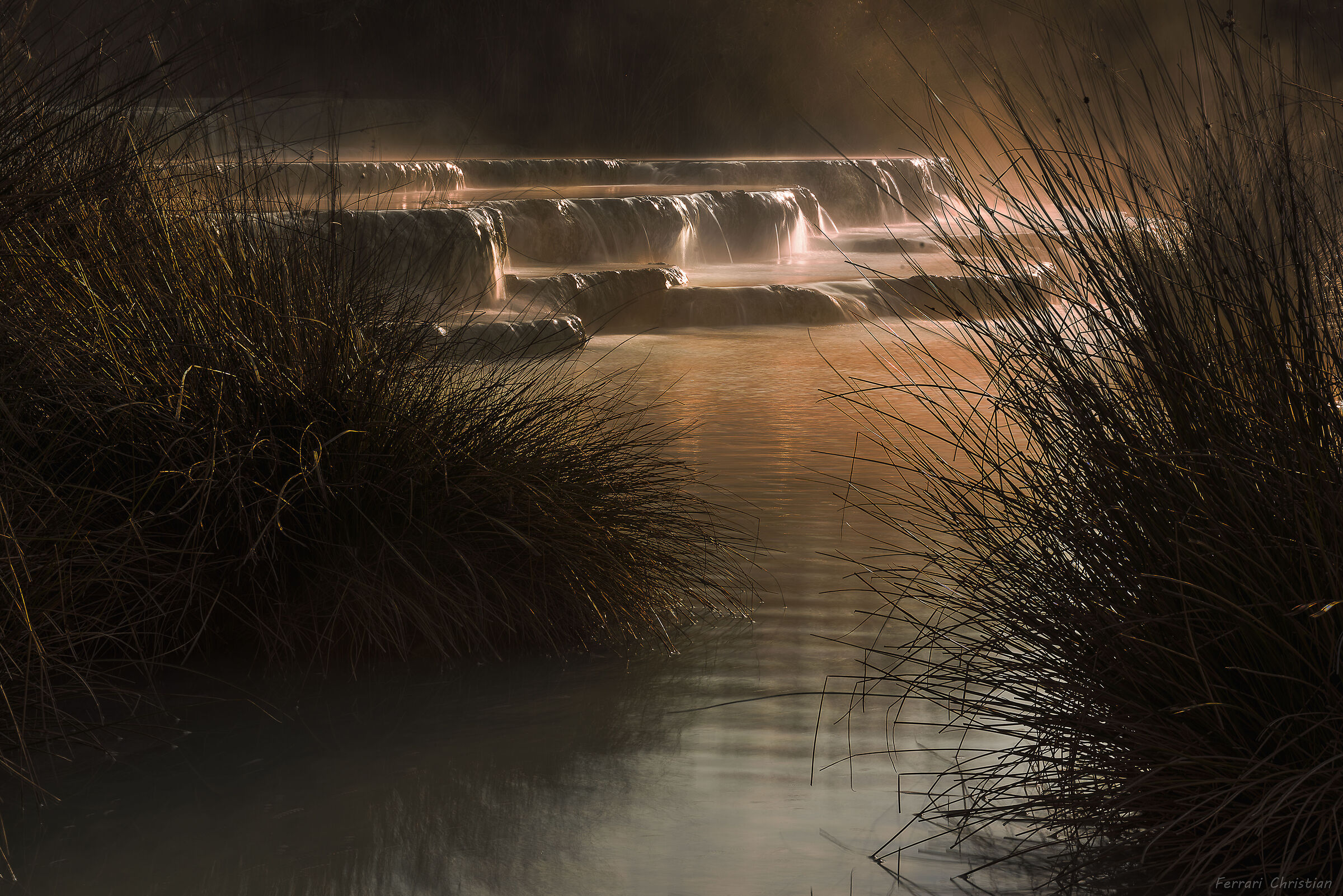 Sunrise at the Terme di Saturnia