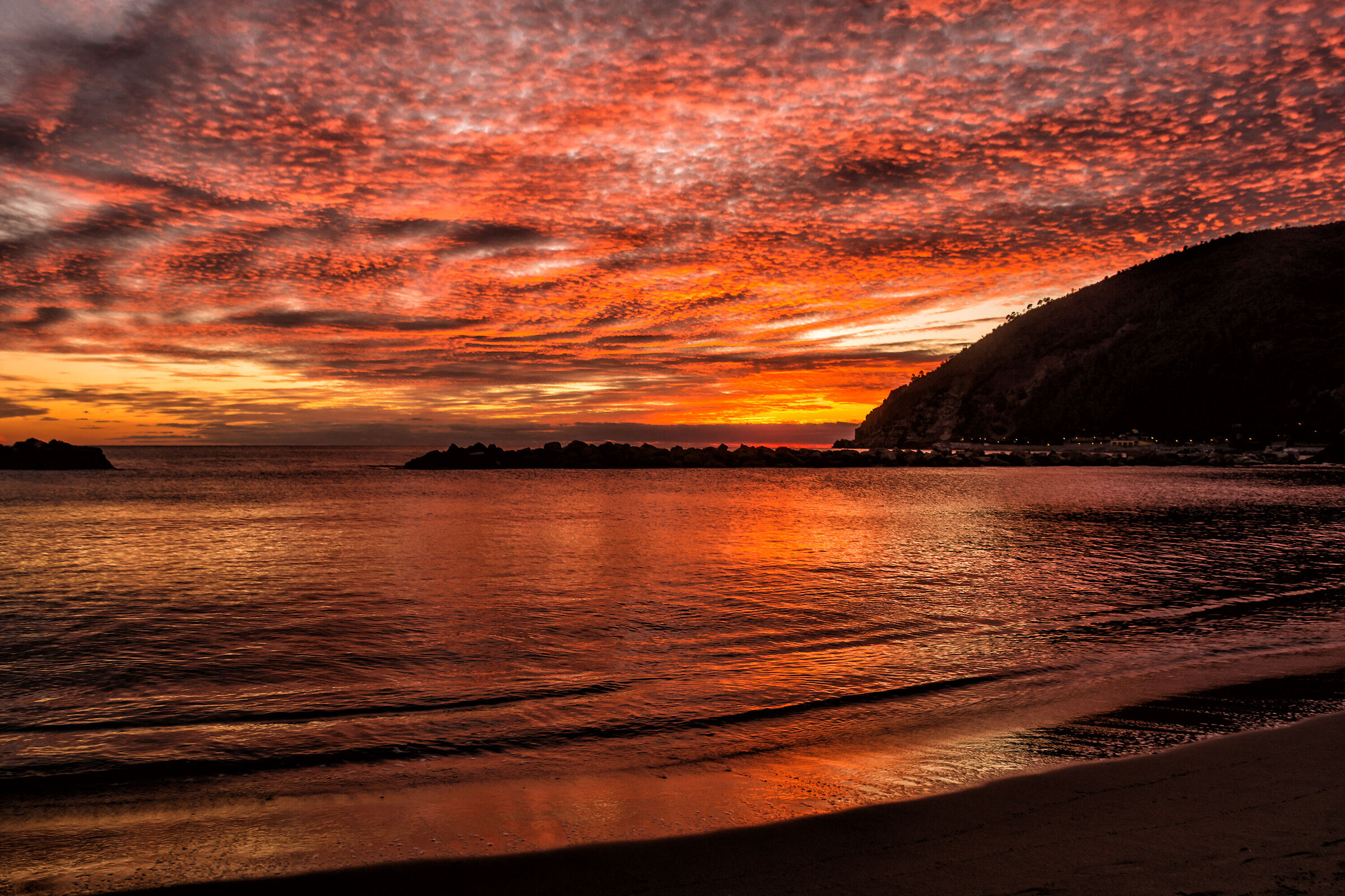 Moneglia is painted red