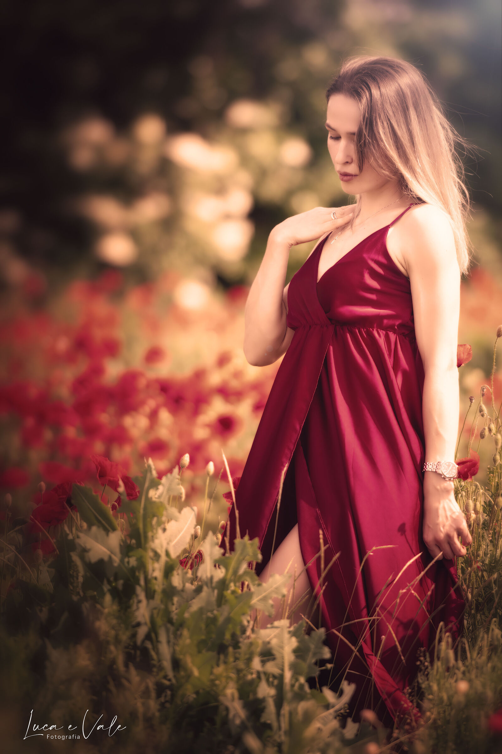 Woman in red