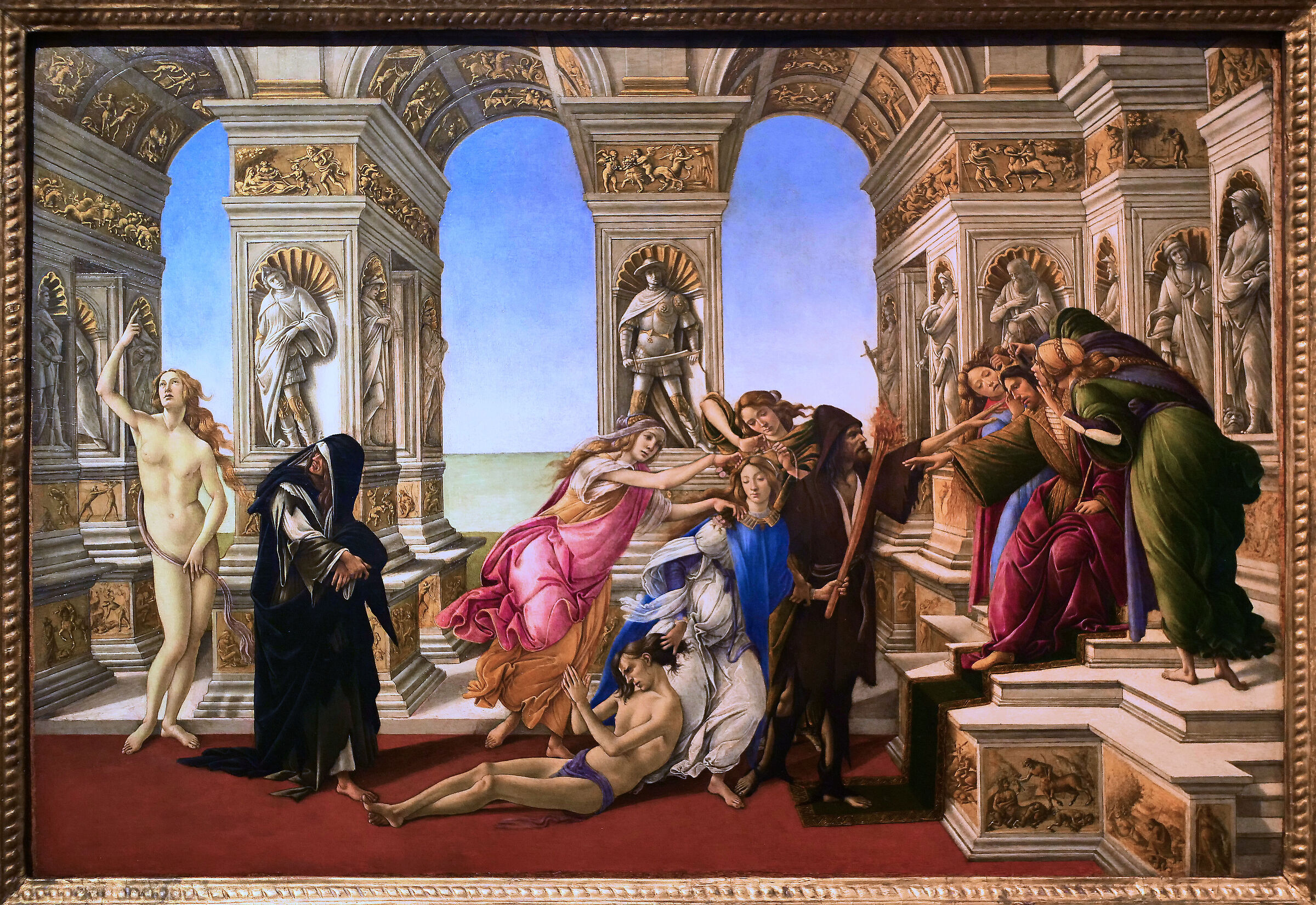 Uffizi, Firenze: "la calunnia" di Sandro Botticell...