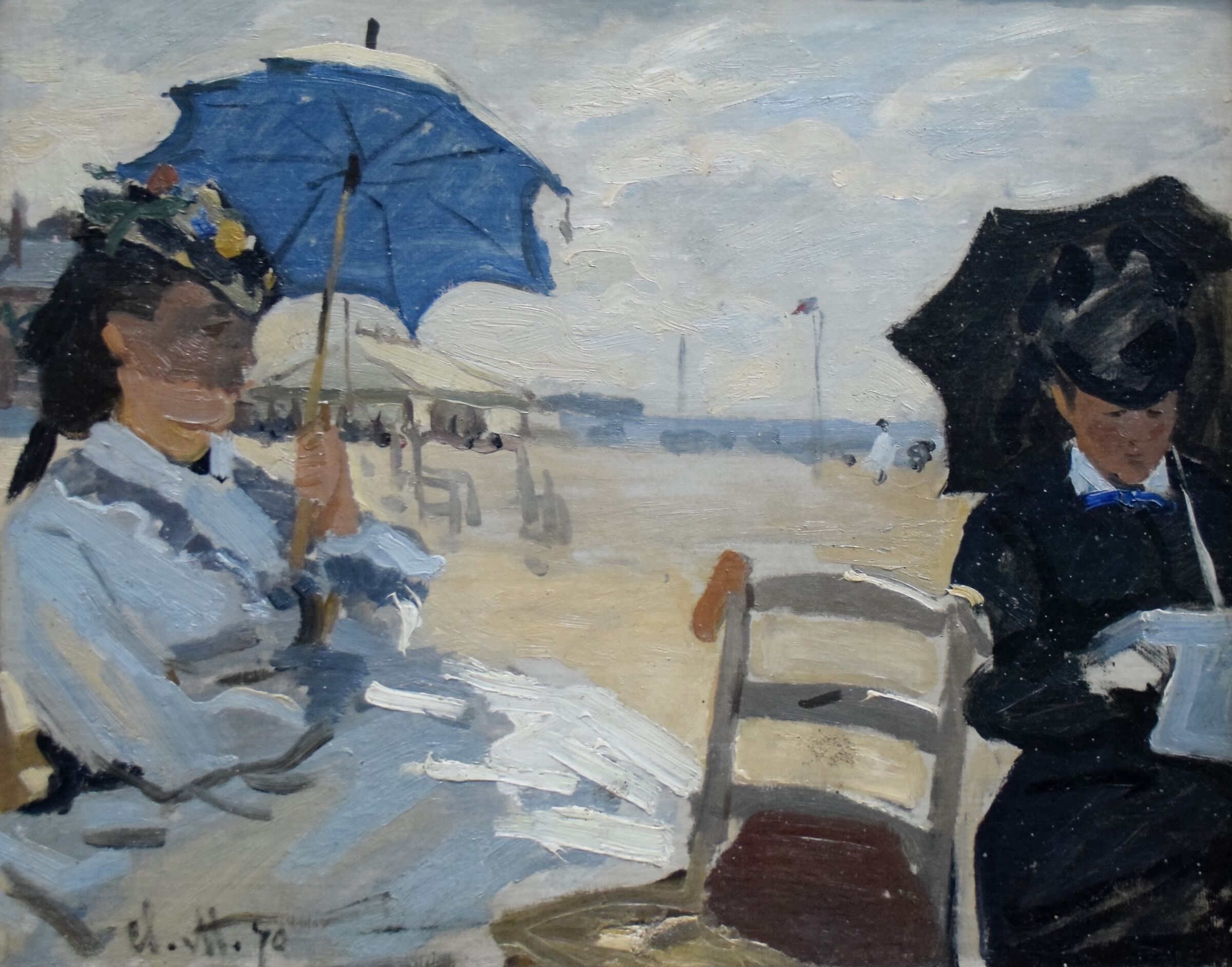 Claude Monet "On the beach in Trouville"