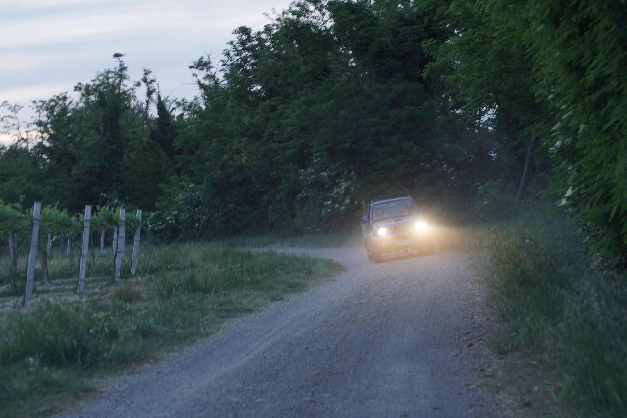 campagna - jimny al crepuscolo
