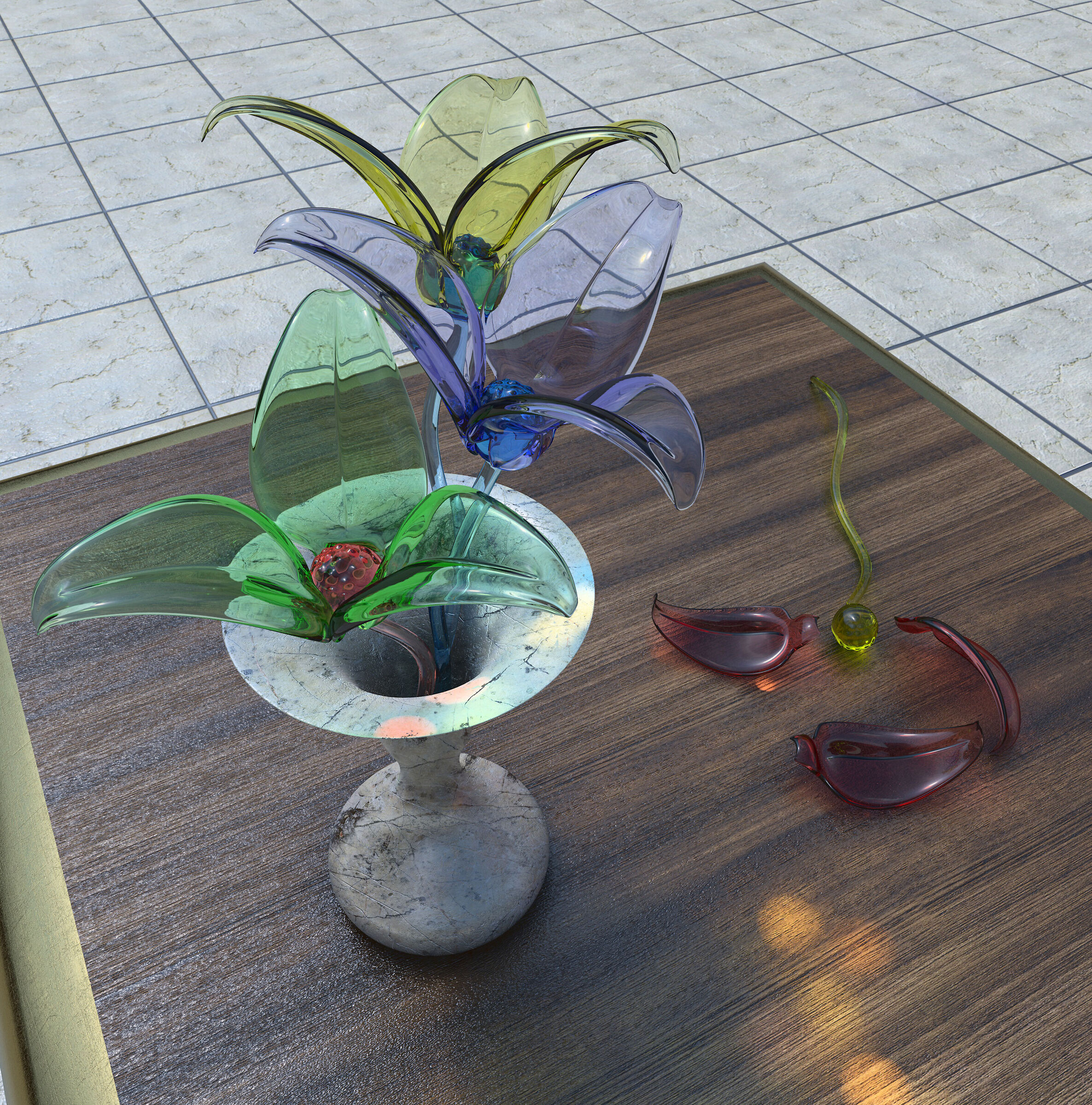 Fiori di vetro...