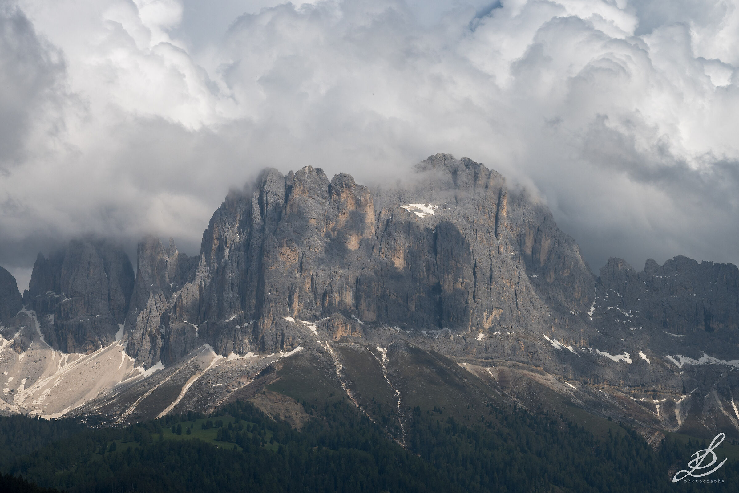 The majestic wall of the Catinaccio