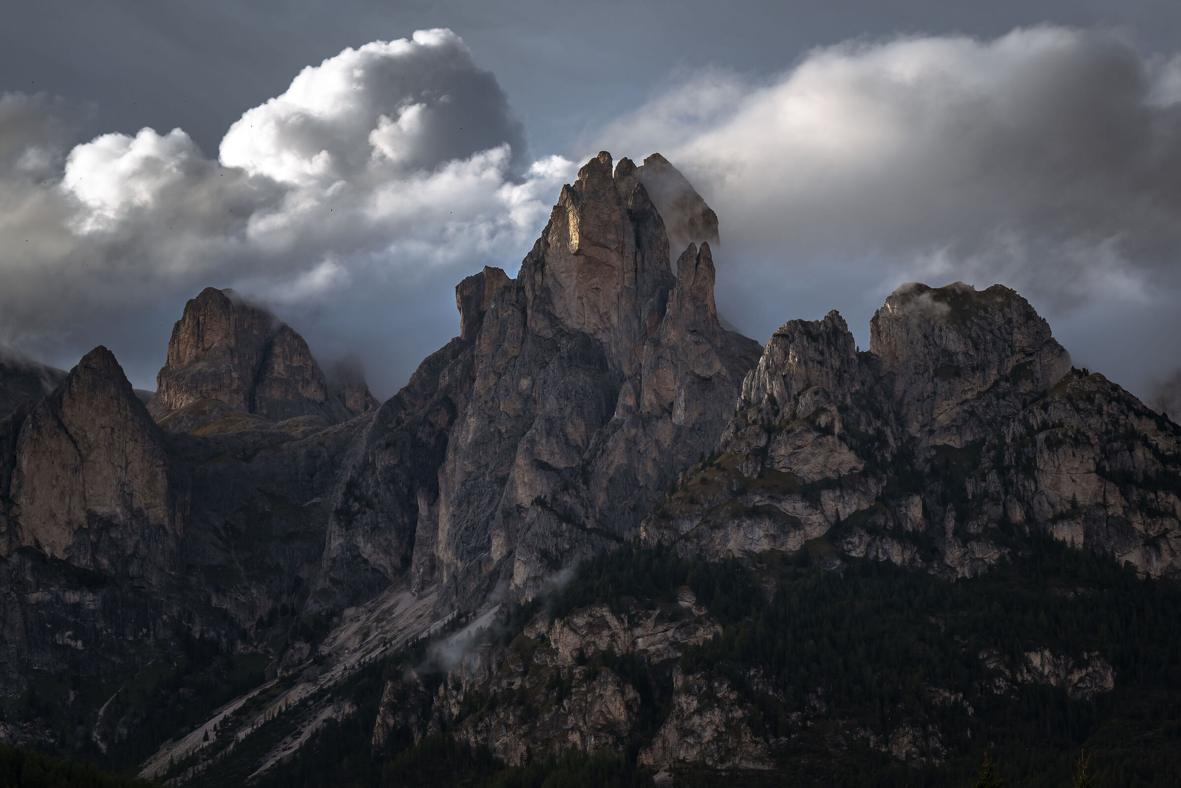 Rocks and clouds