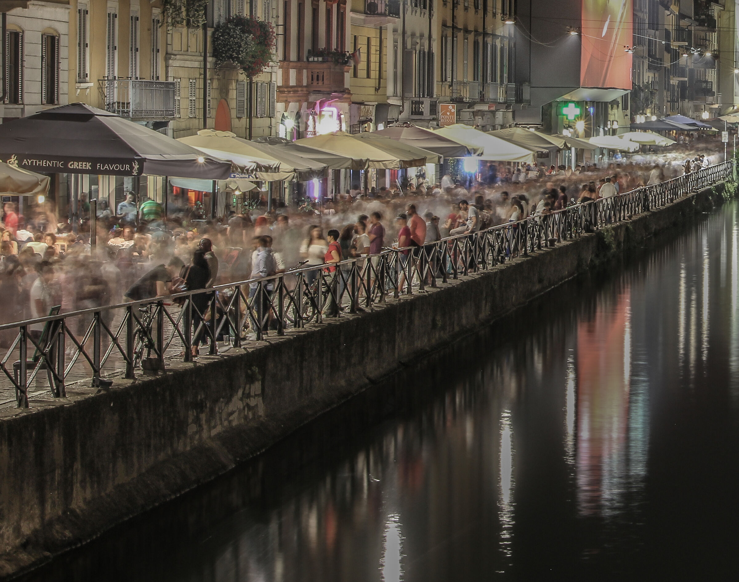 Milan Navigli by night
