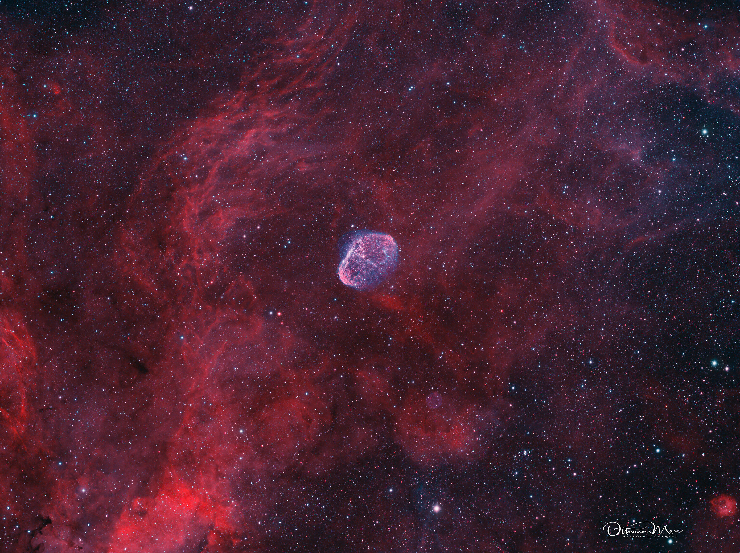 ngc6888  nebulosa crescente + soap bubble