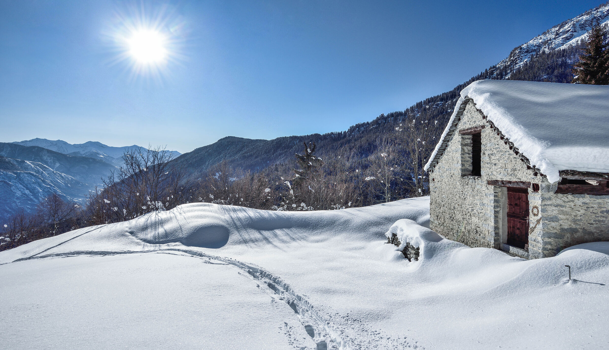 snowshoeing Foppiano di Crodo-Alpe Voma-Alpe Prepiana s