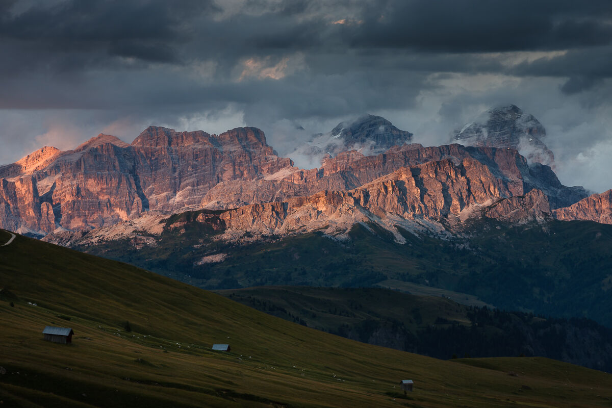 La vista dal Pordoi ...