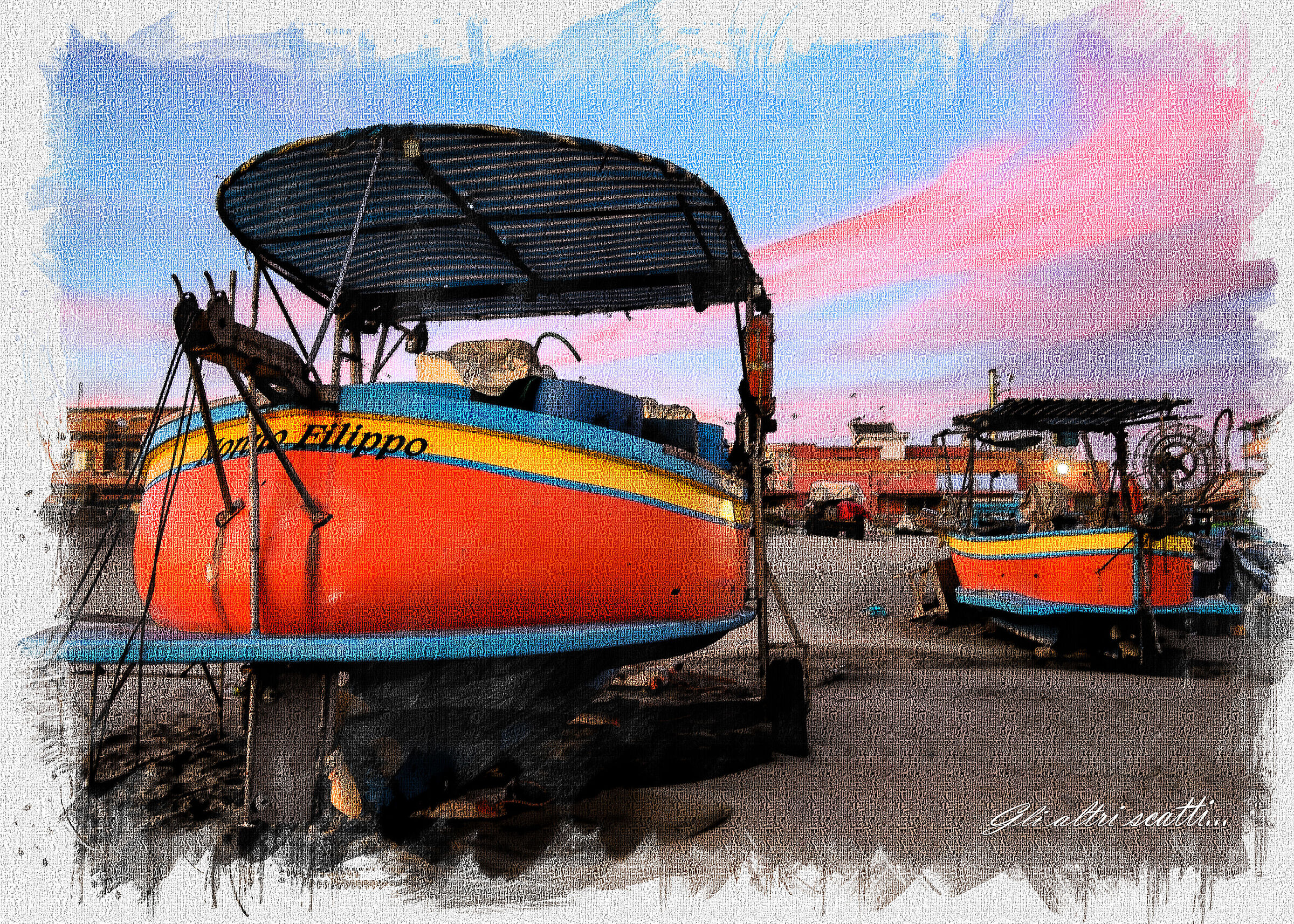 Pescherecci al tramonto