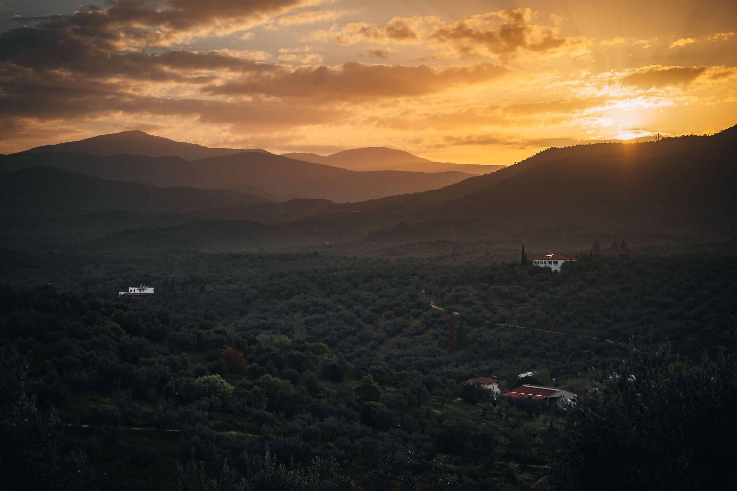 tramonto dal kástro