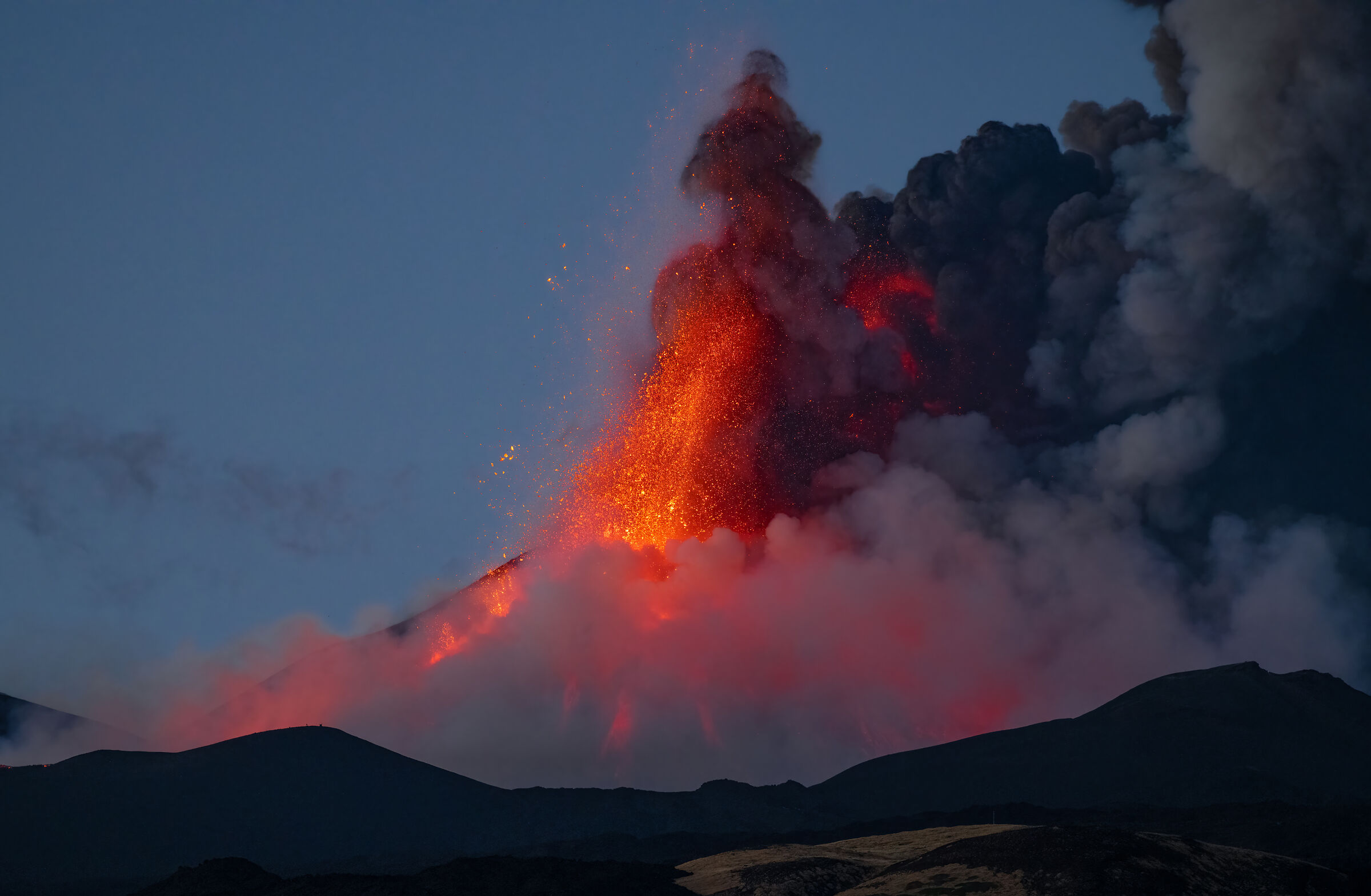 Etna erupting