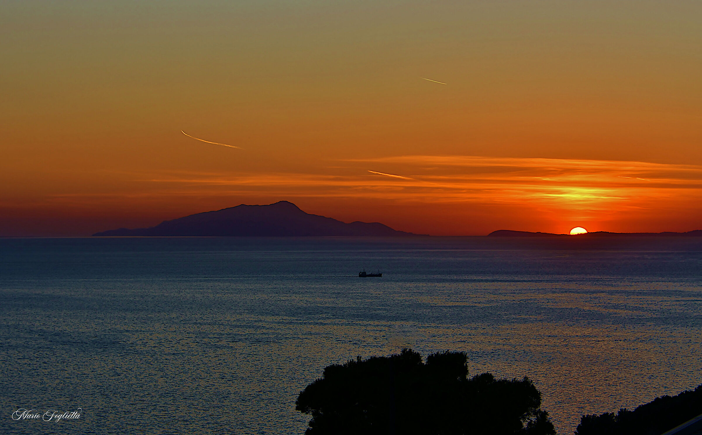 Cradled by the colors of the sunset