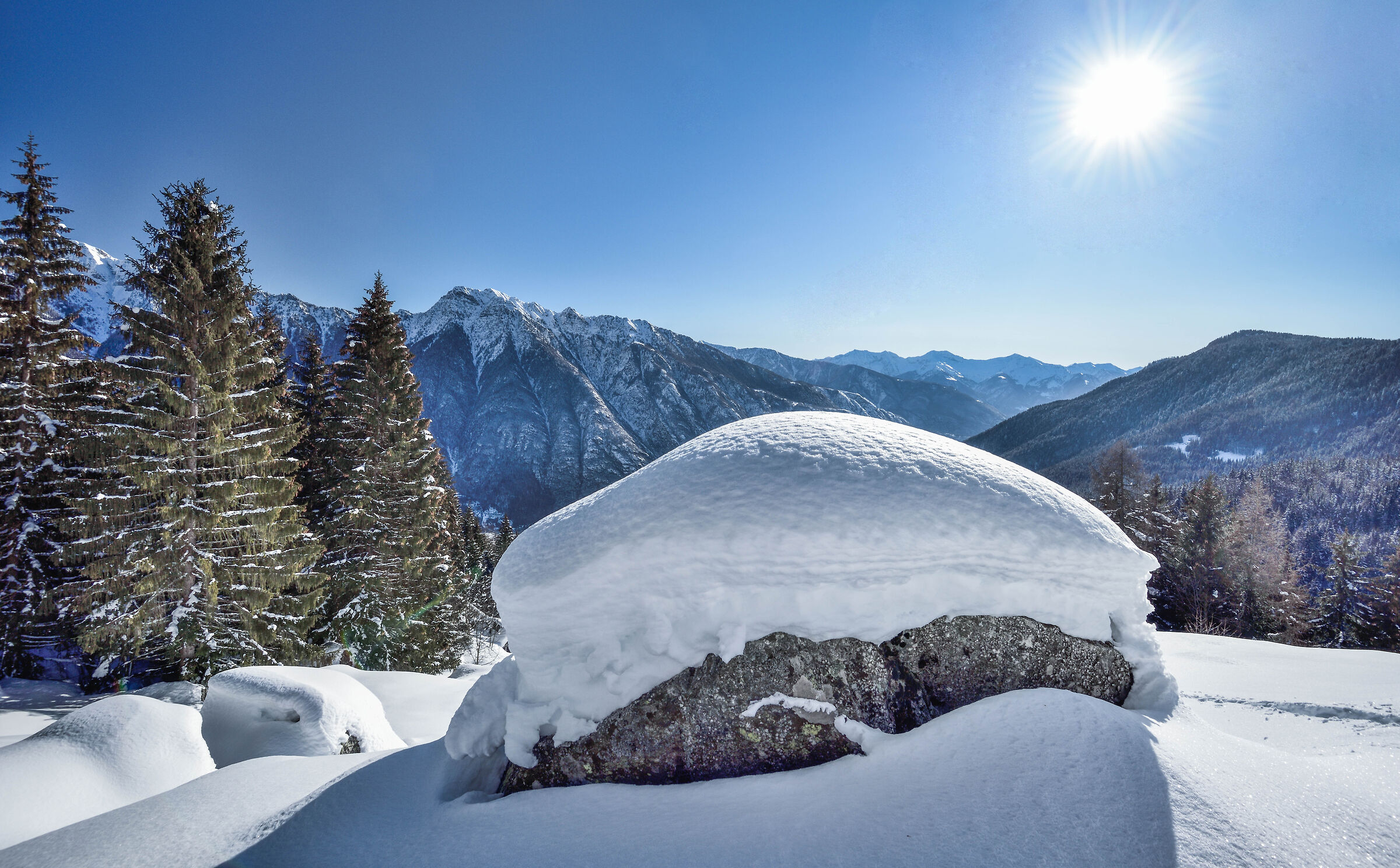 snowshoeing Foppiano di Crodo-Alpe Voma-Alpe Prepiana on