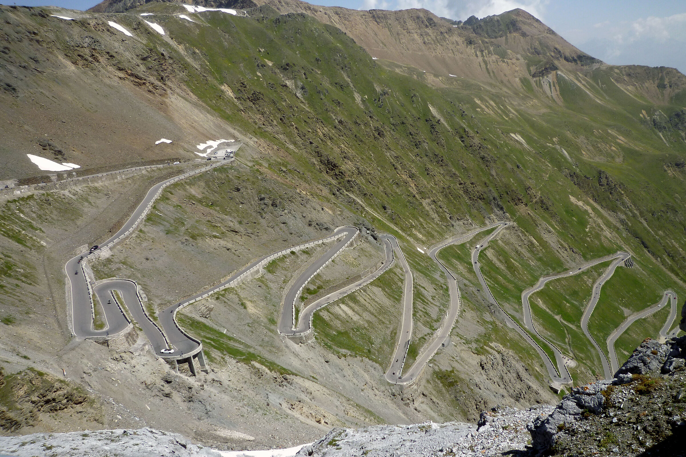 Stelvio hairpin bends