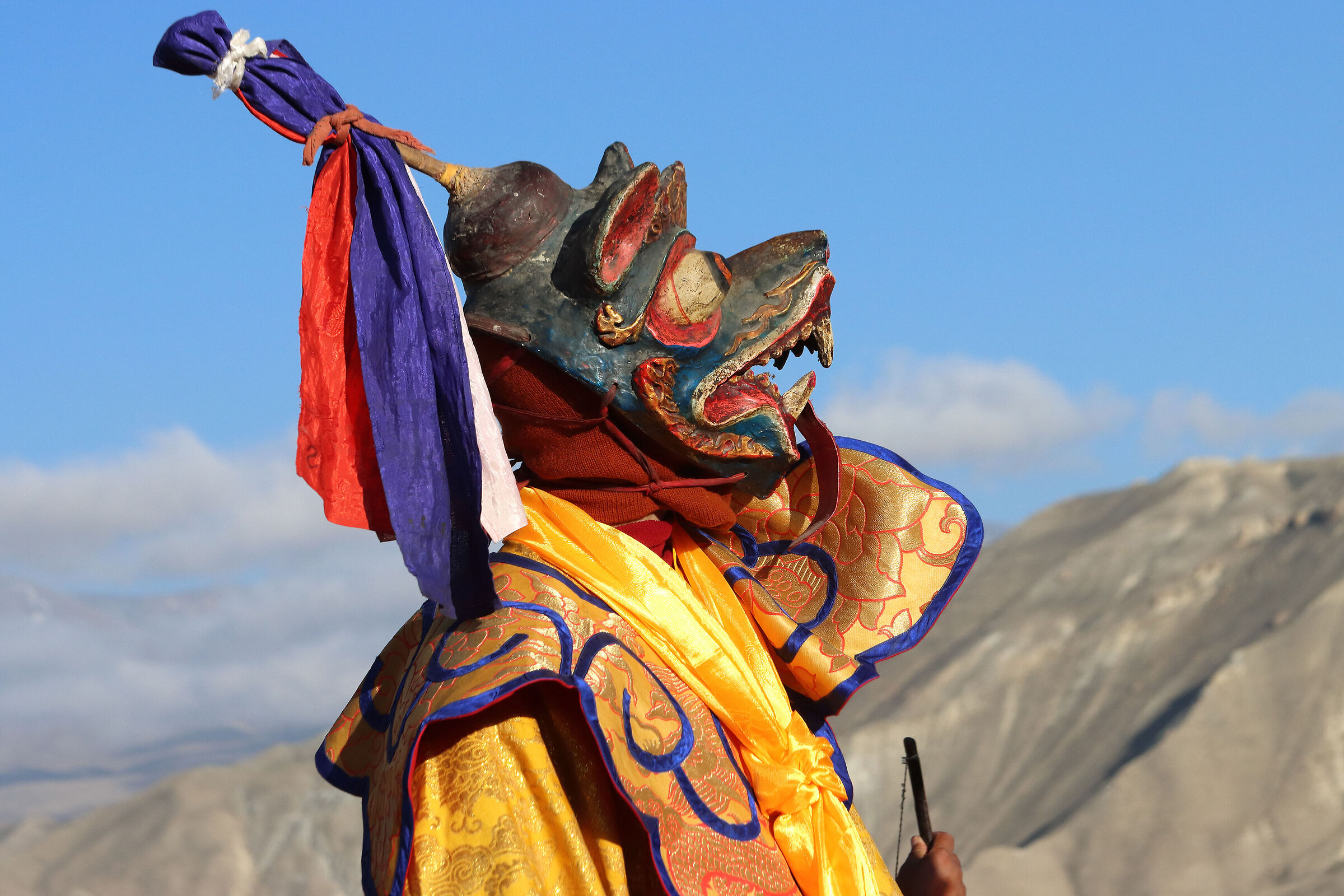 the "masks" bring the demons out of the village