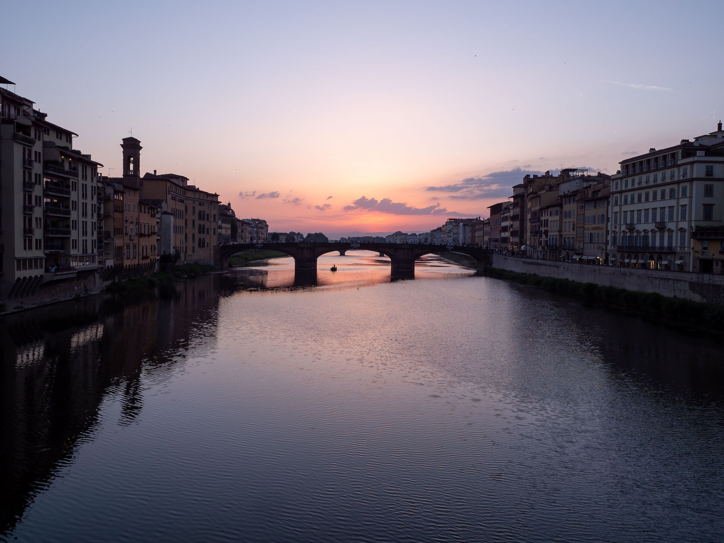 The Arno at sunset