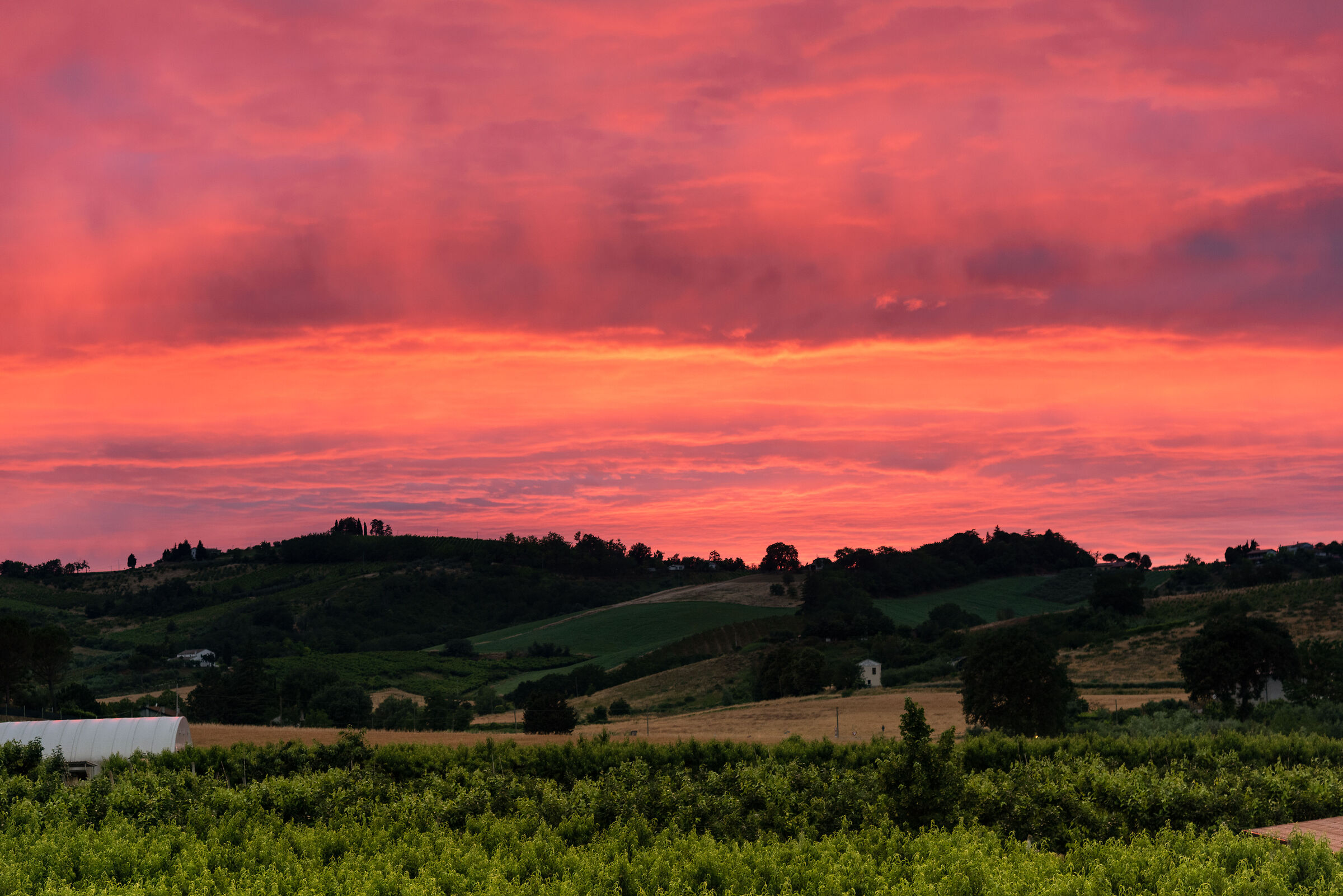 Tramonto dalla camera da letto