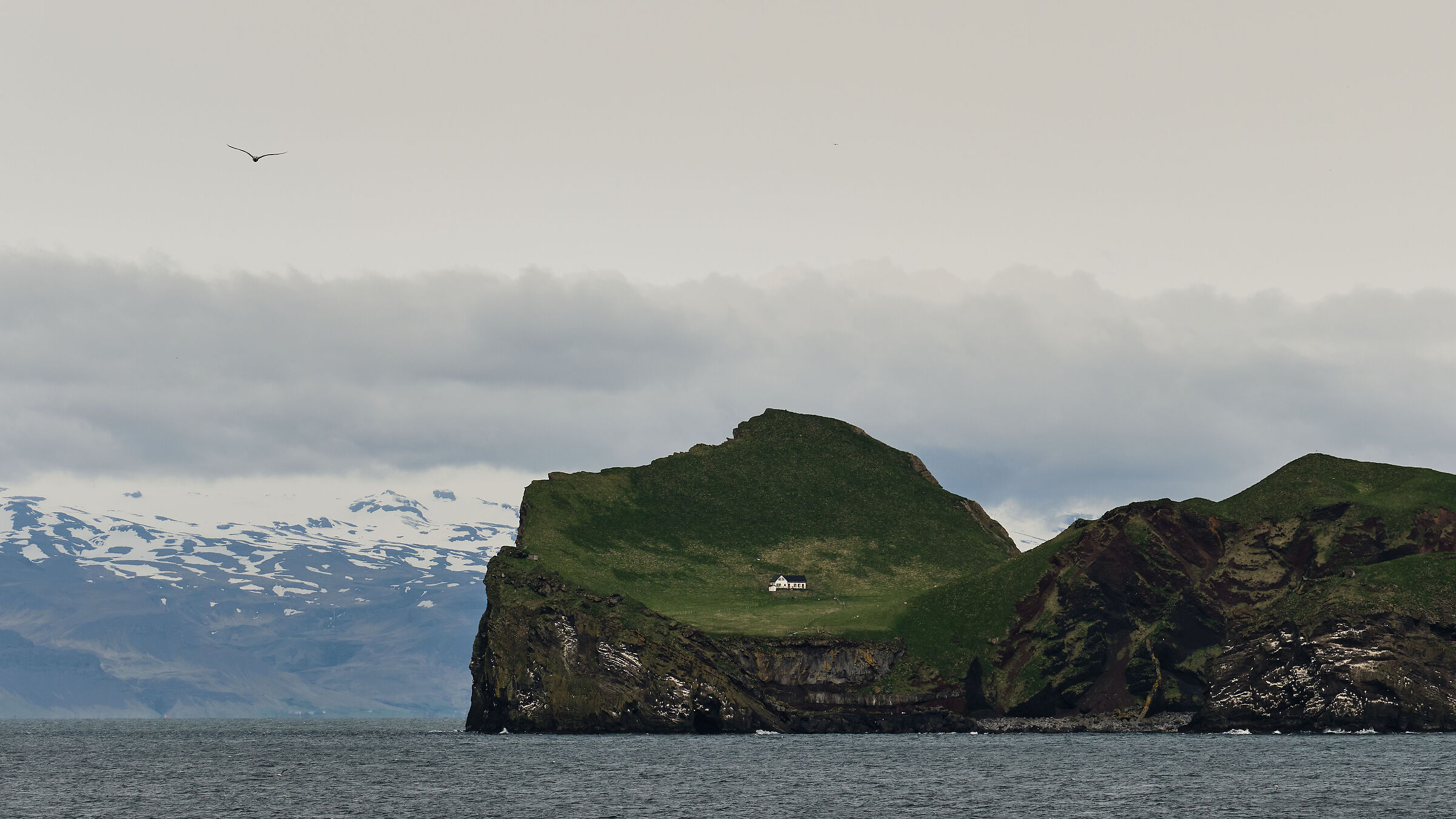 At the bow Vestmannaeyjar, at the stern glimpses to remove t...