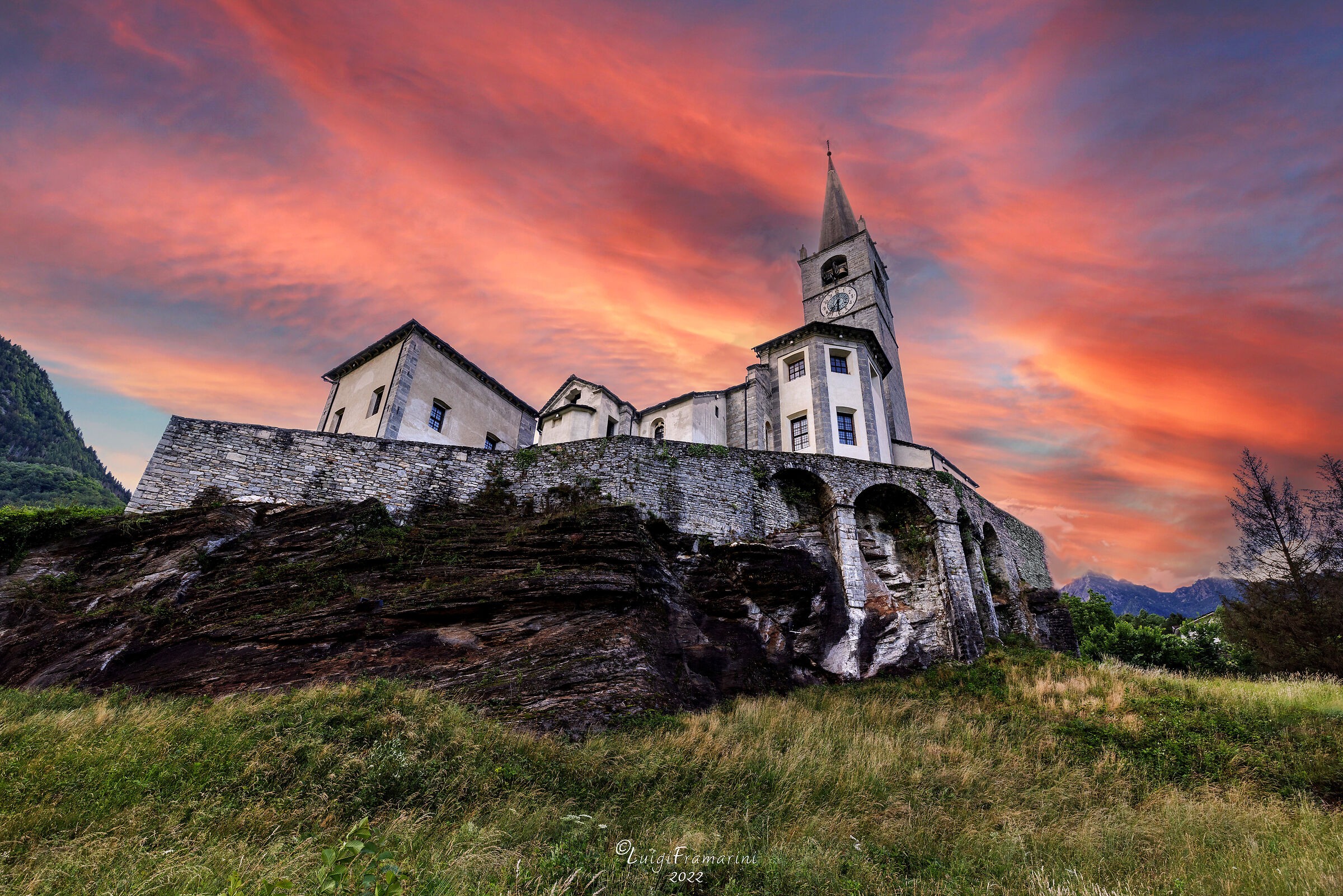 The monumental church of San Gaudenzio in Baceno VB