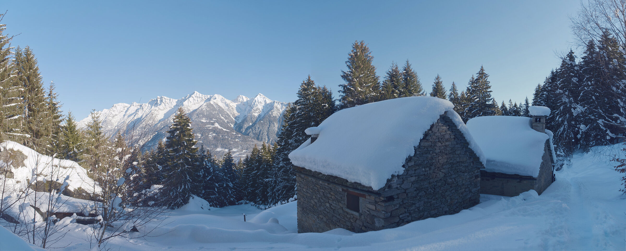 snowshoeing Foppiano di Crodo-Alpe Voma-Alpe Prepiana on