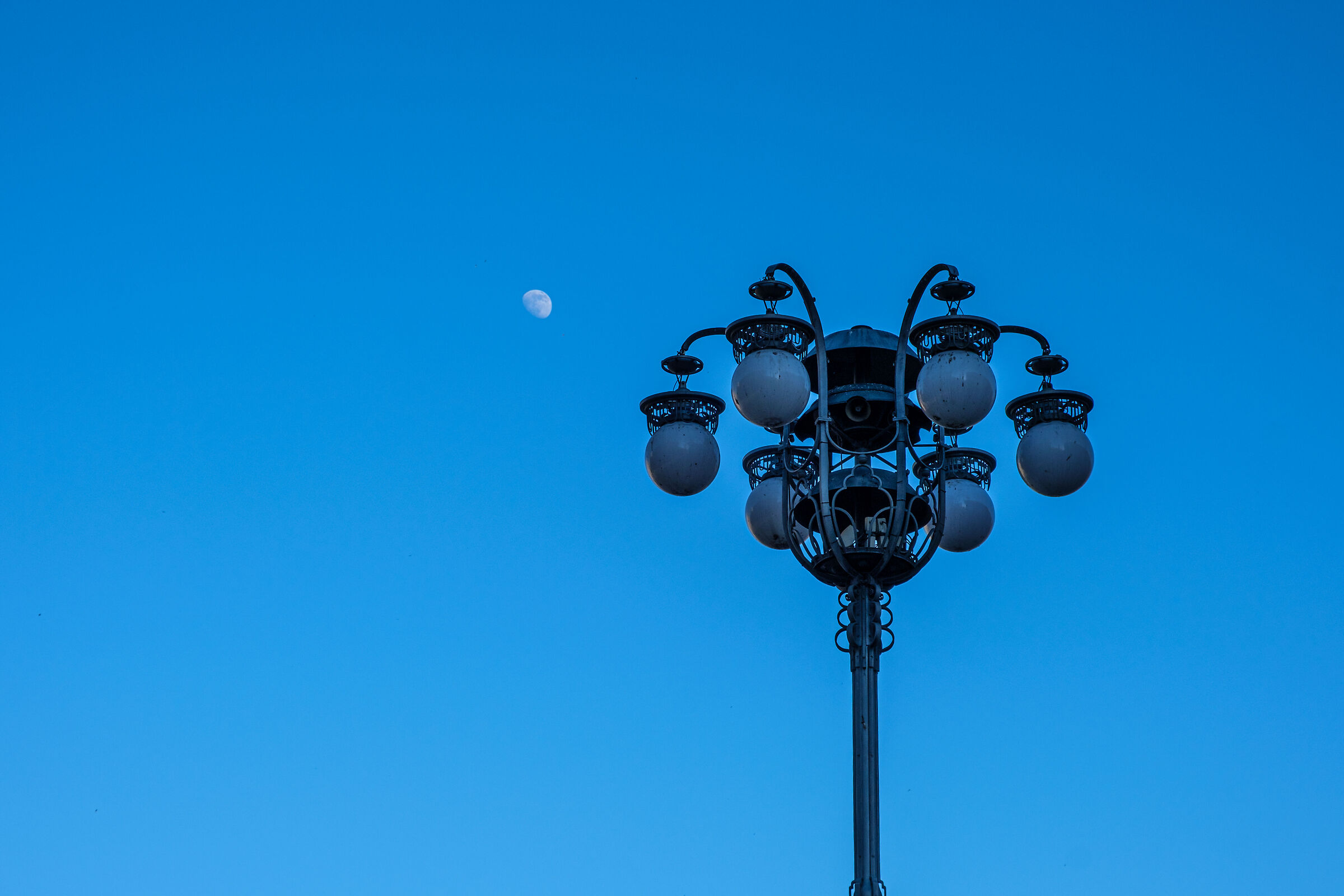 Lamppost and Moon