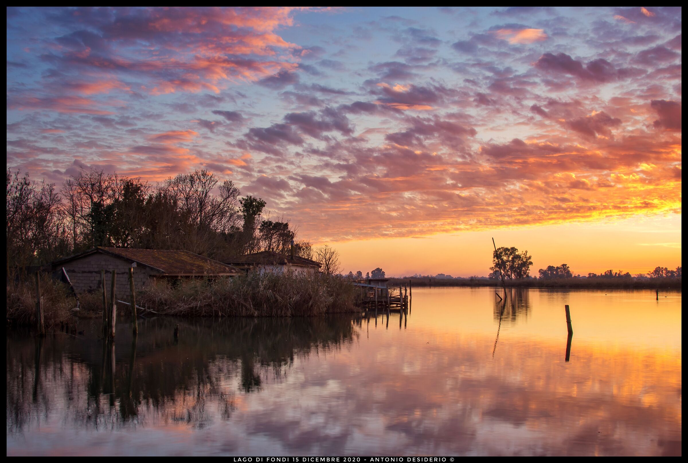 Sunset over the lake