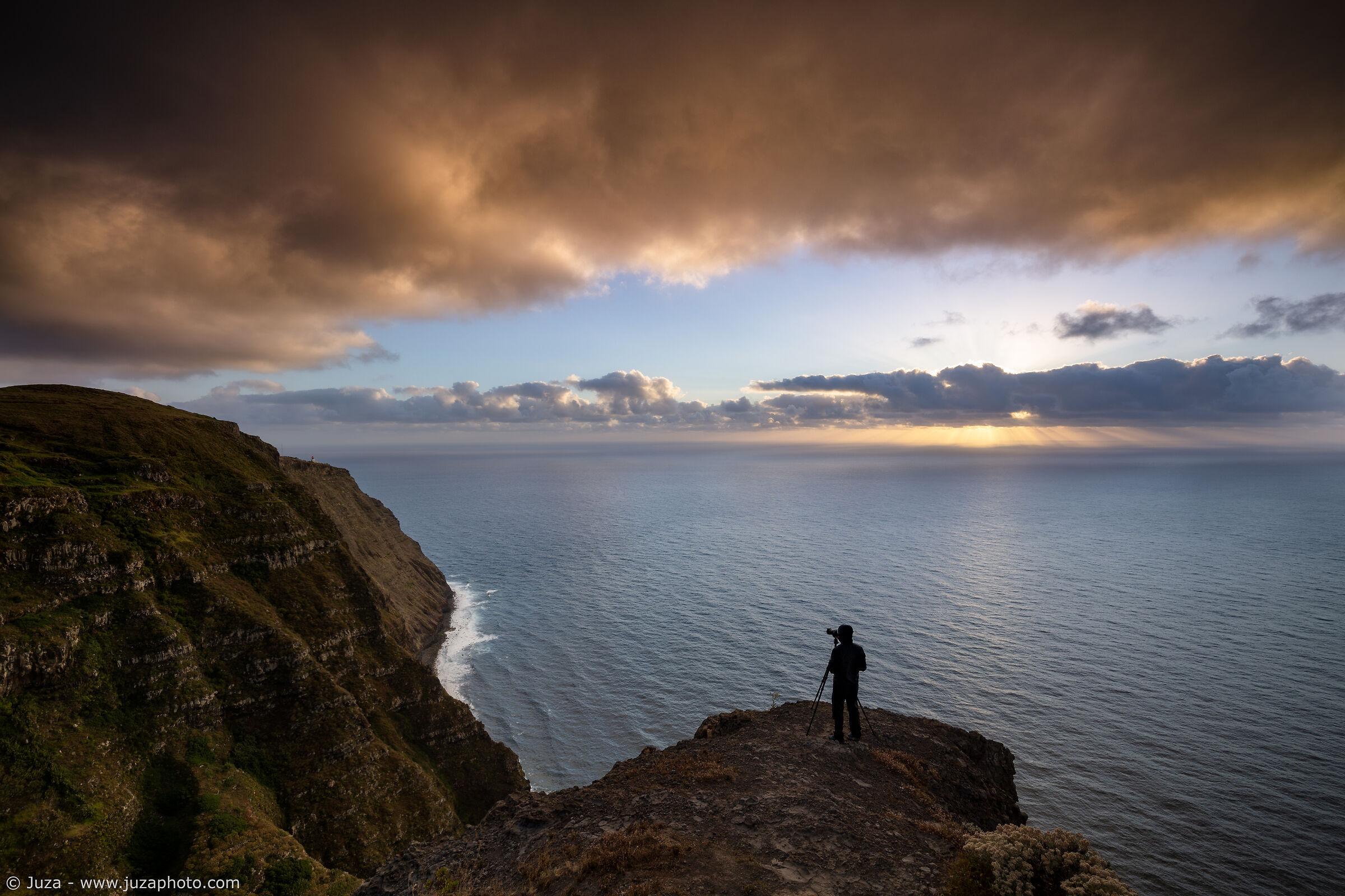 Sunset over Ponta do Pargo