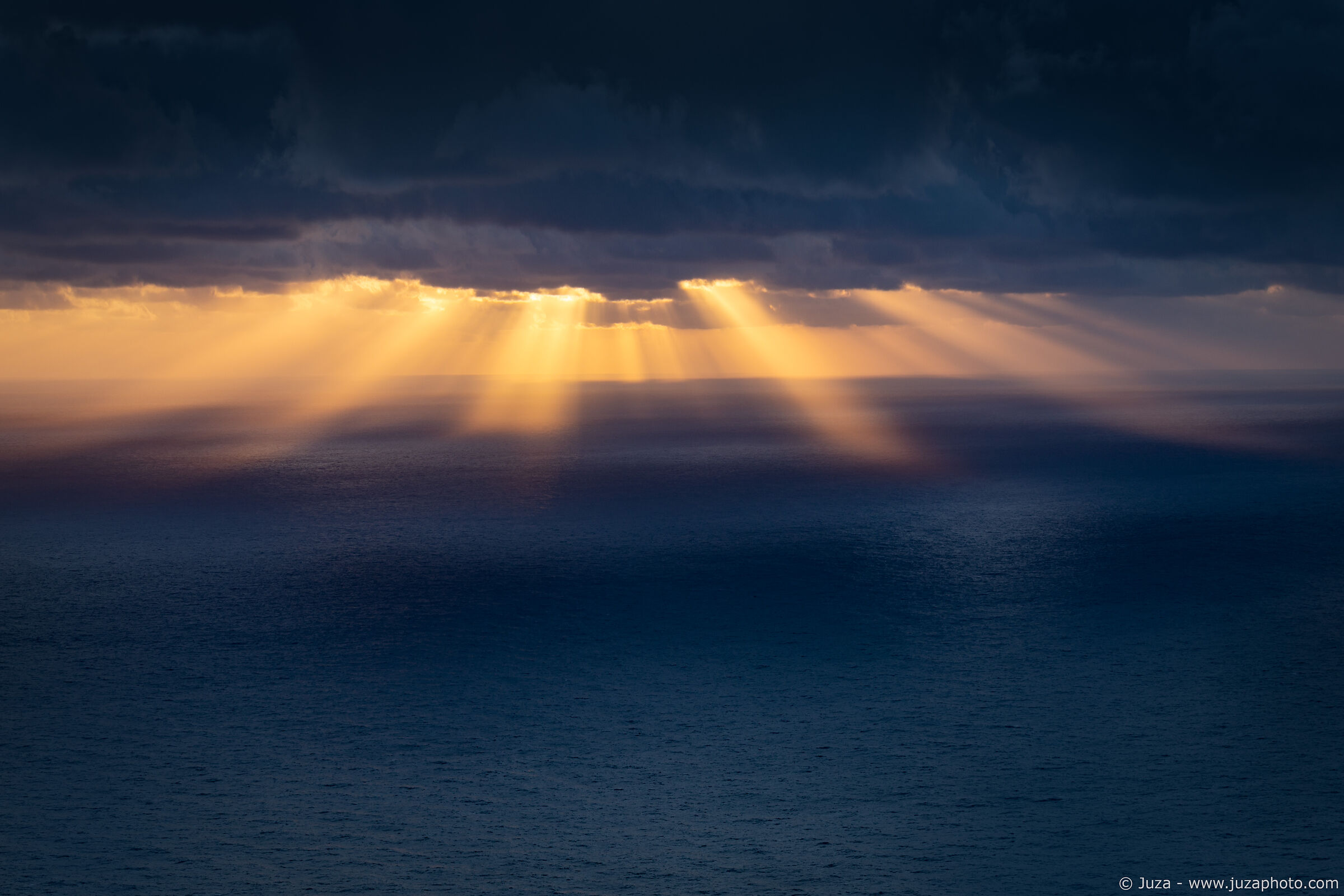 Rays of sunshine on the Atlantic Ocean