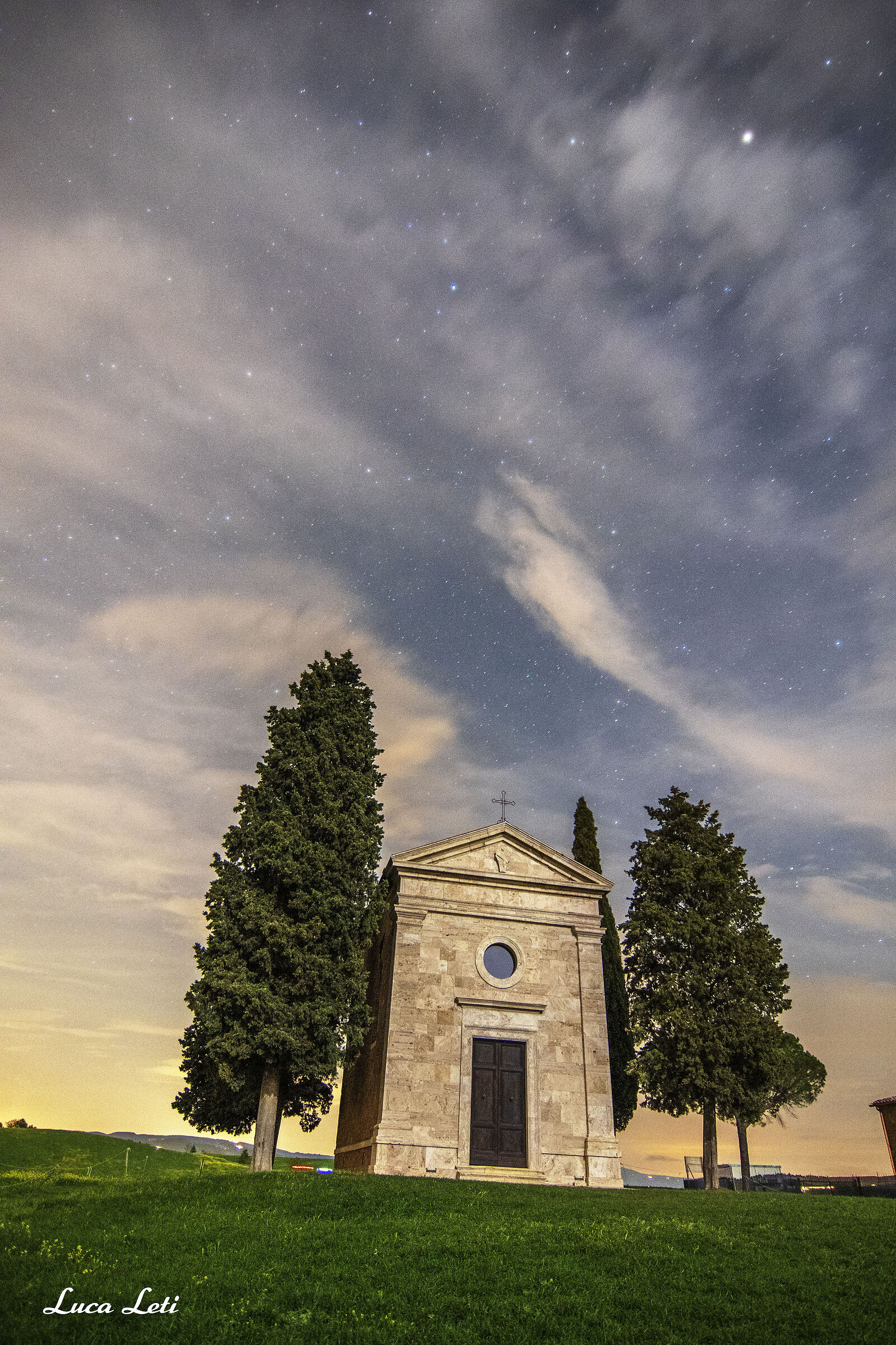 The Chapel of Vitaleta on the nights of May