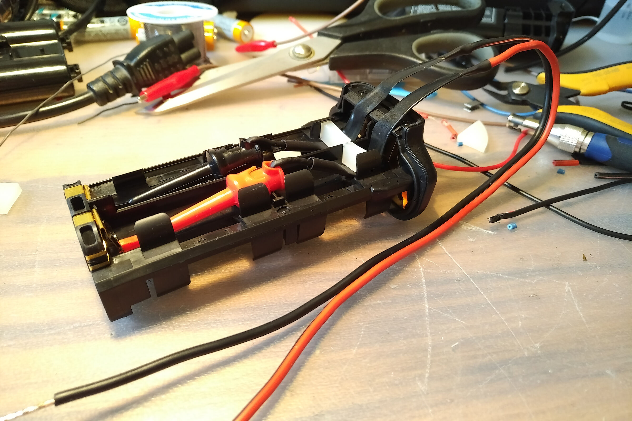 portabatterie di prova