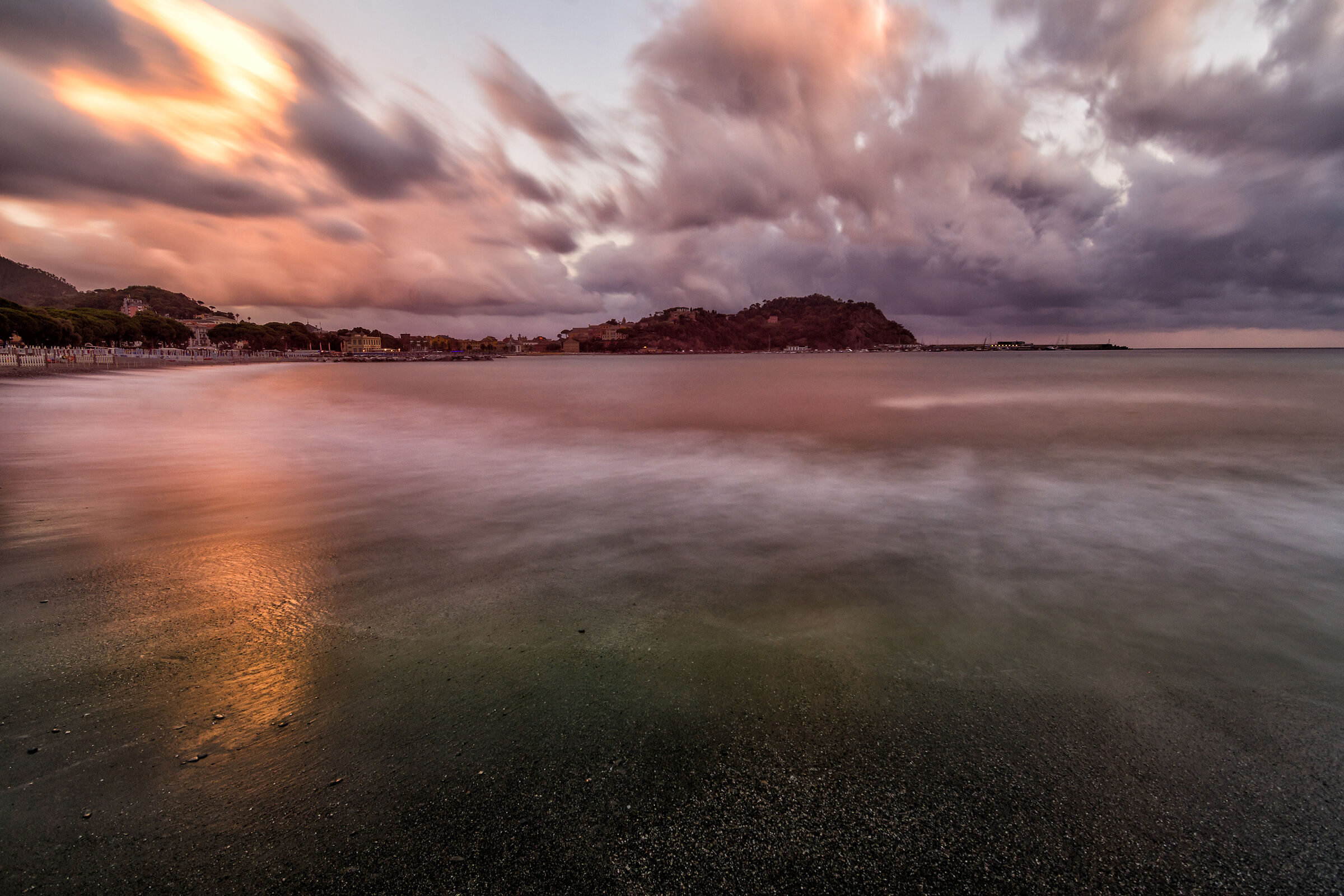 The sunset in the Bay of Fables