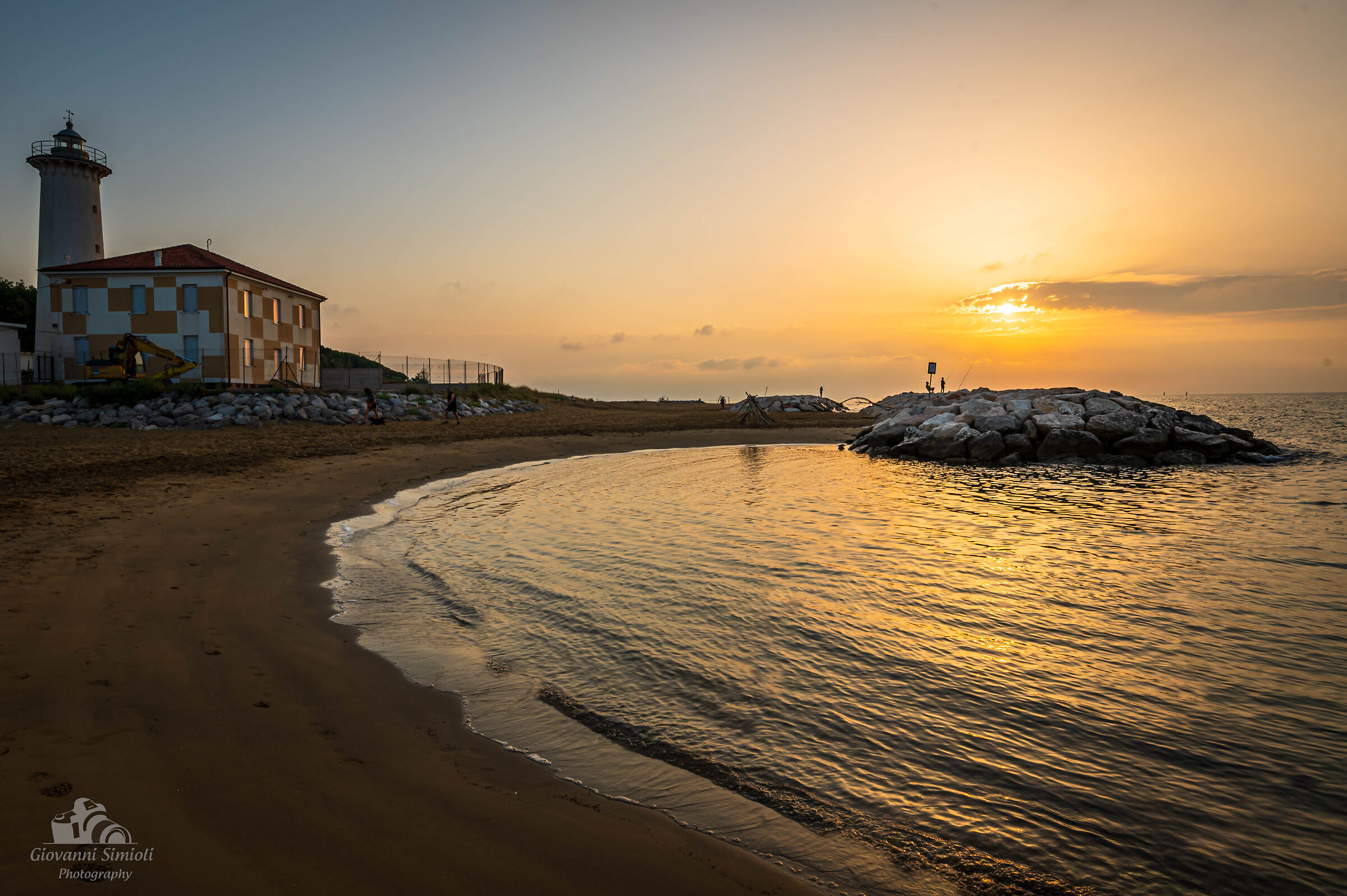 Alba al faro di Bibione (ve)