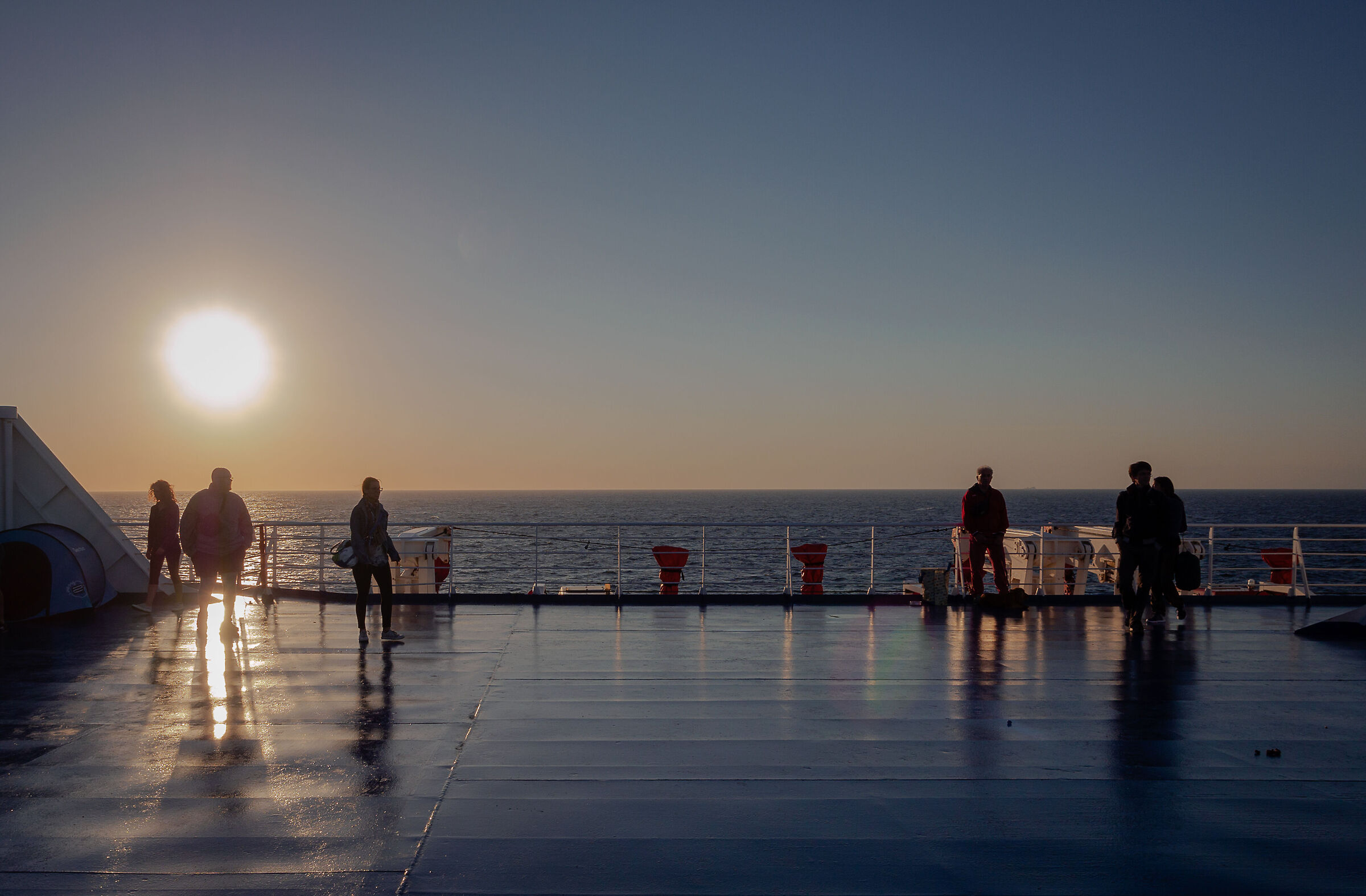 Sunrise on the high seas