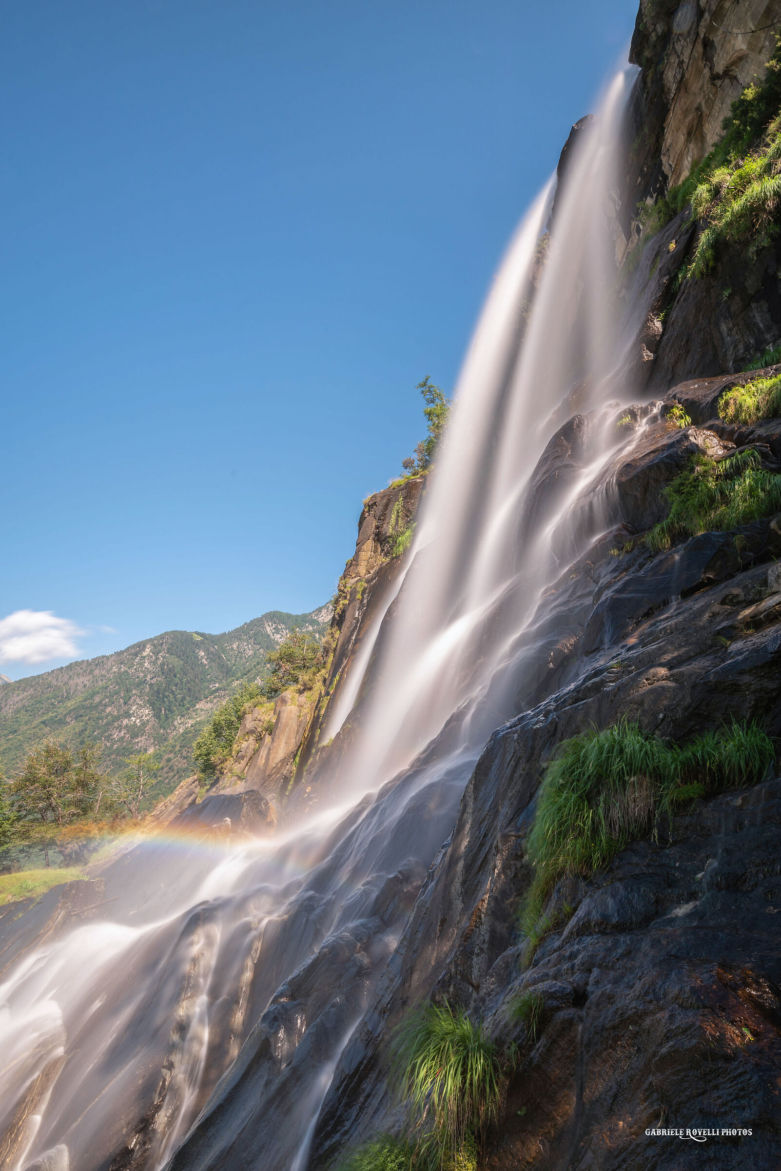 the Acquafraggia waterfalls