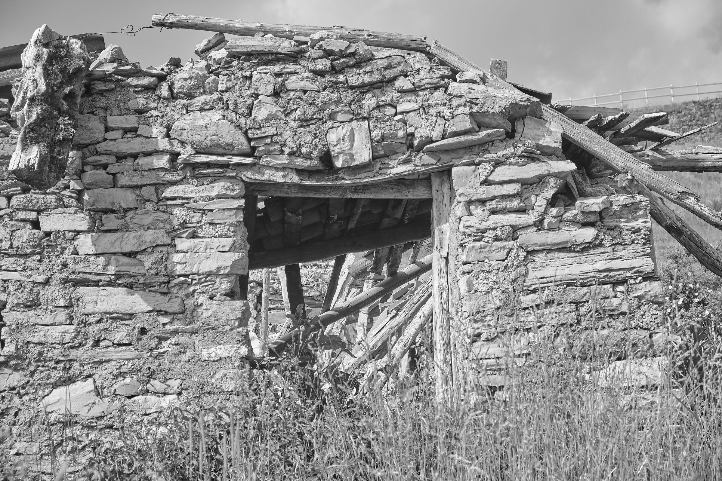 Ruined cabin b & n - 2