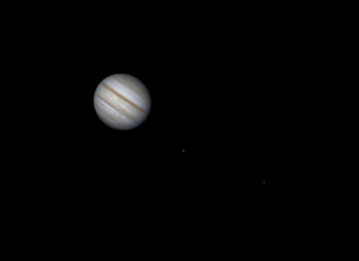 Giove e i satelliti Io ed Europa