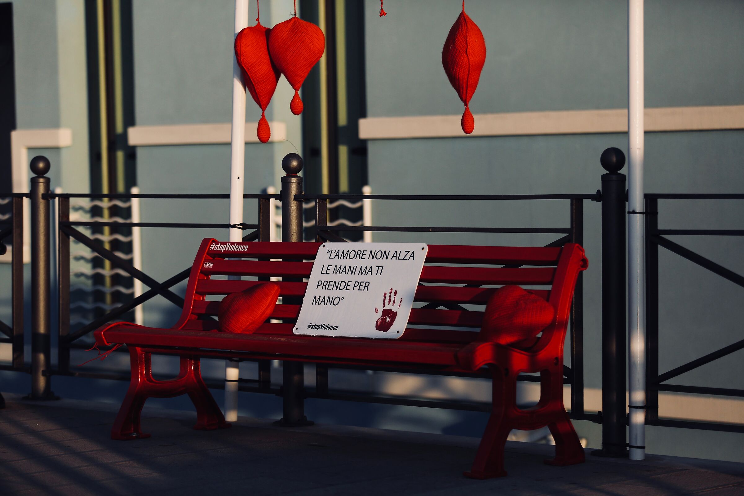 red bench