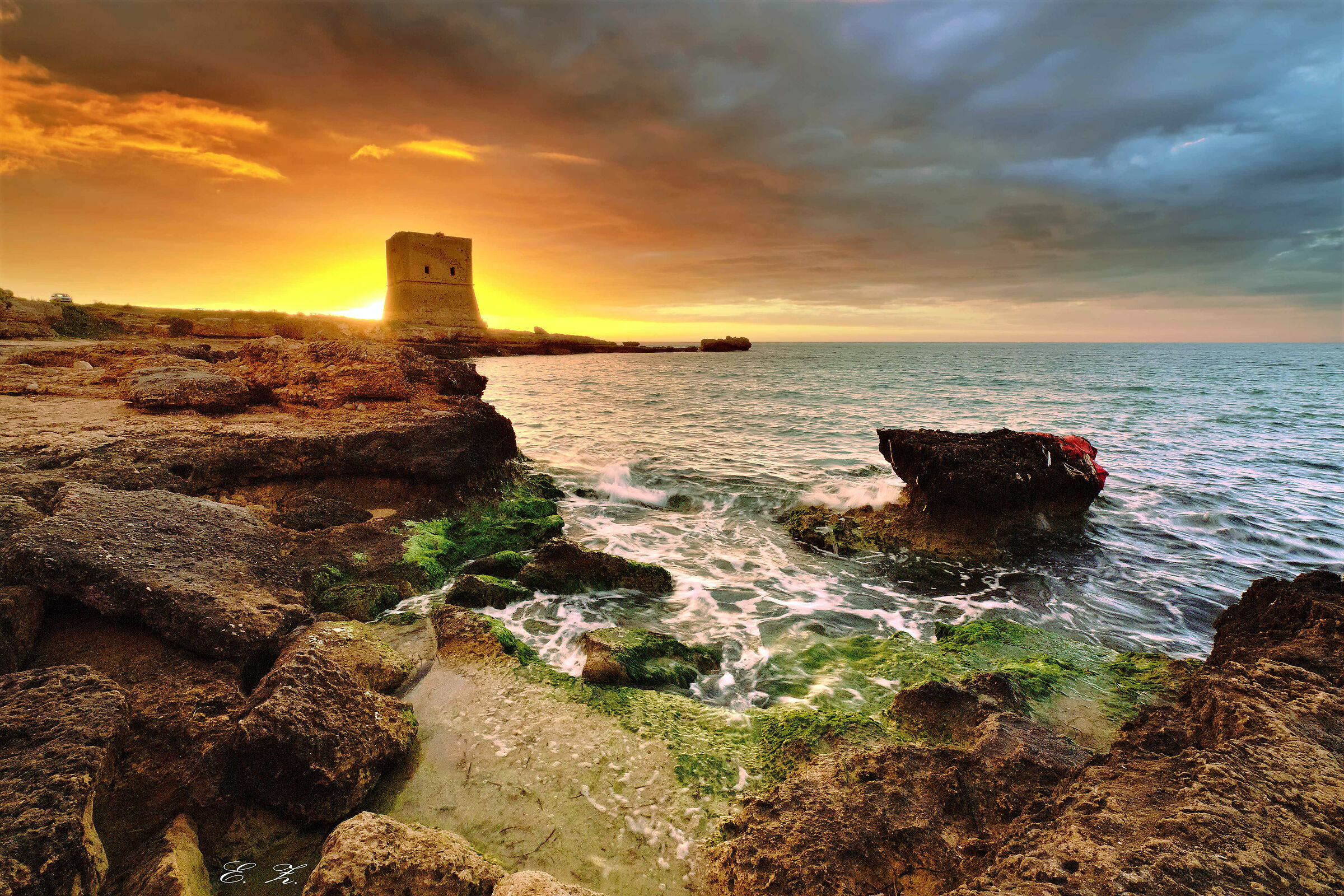 Tramonto torre Pozzillo