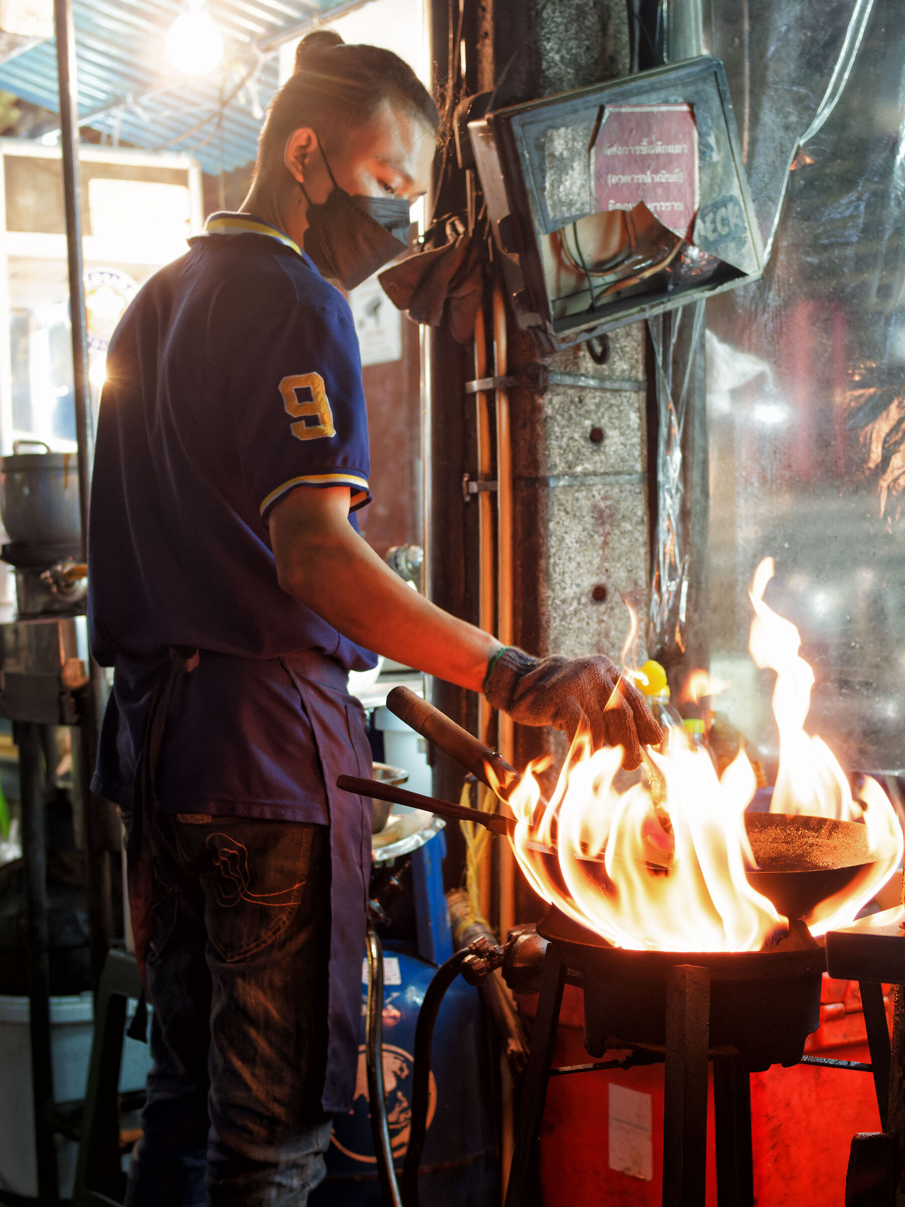 Coocking flames